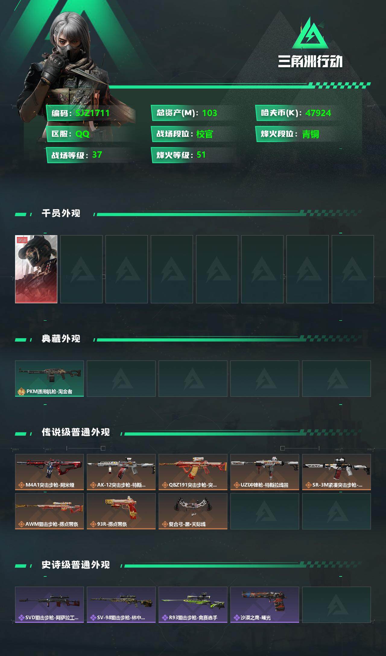 SJZEY329245三角洲行动账号详情图2