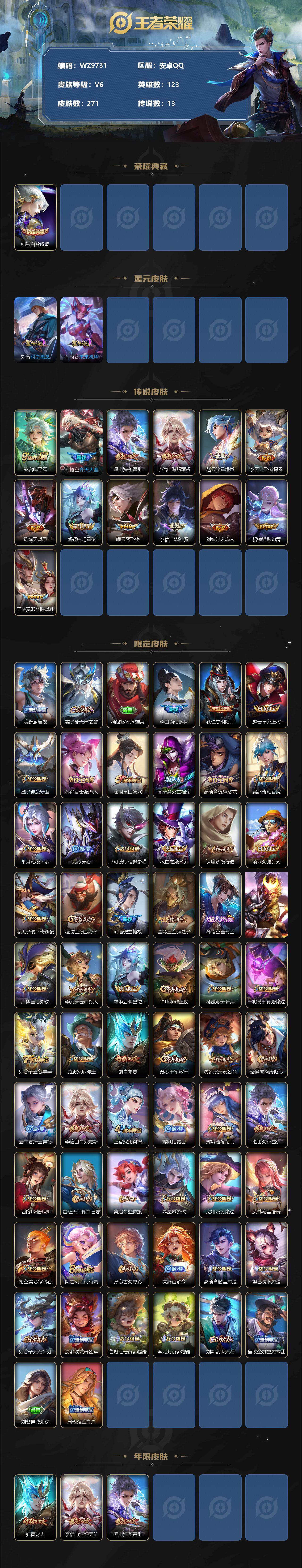 WZ0349263王者荣耀账号详情图2