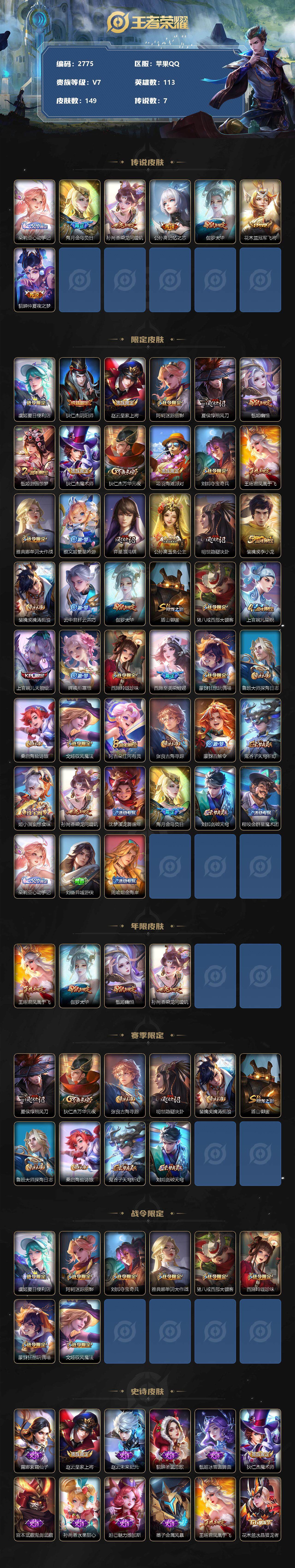 WZJZ3269882王者荣耀账号详情图2