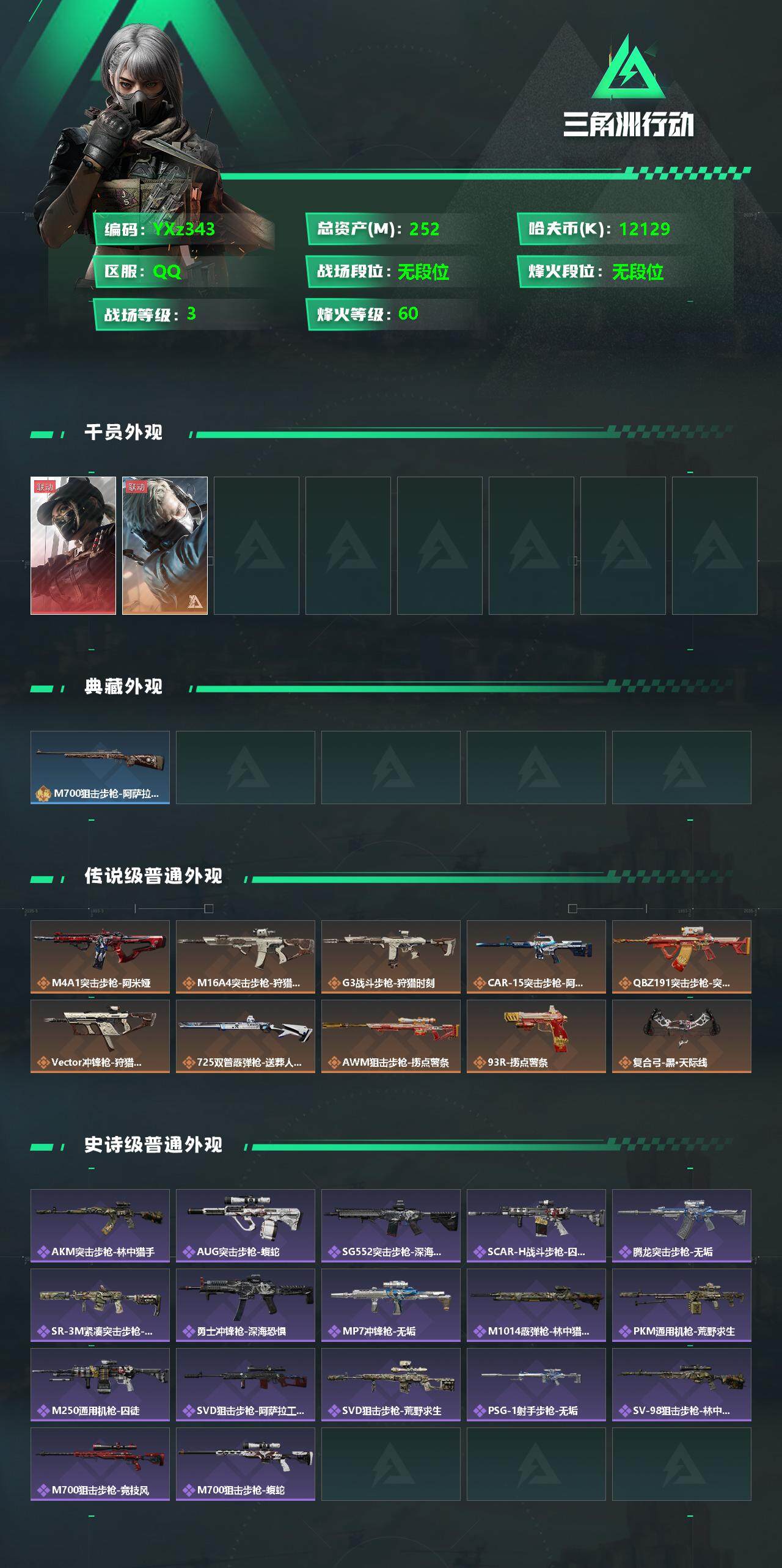 SJZYXS329657三角洲行动账号详情图2