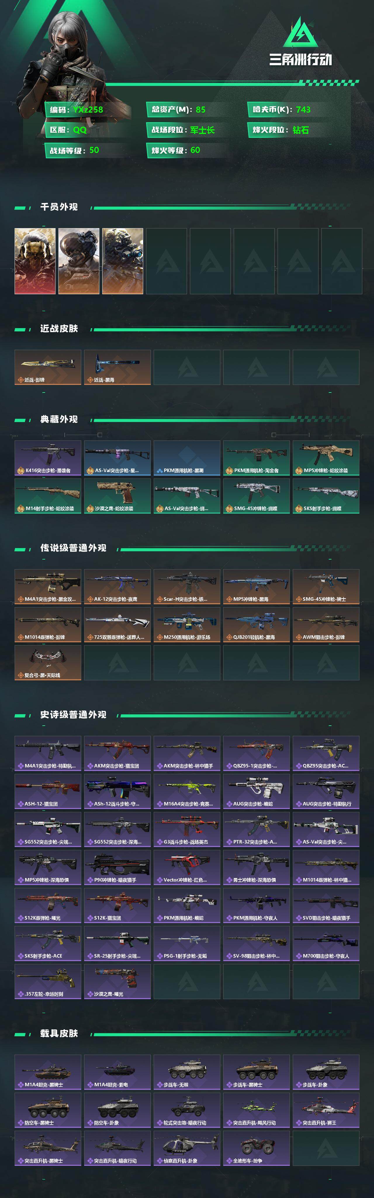 SJZYXS330233三角洲行动账号详情图2
