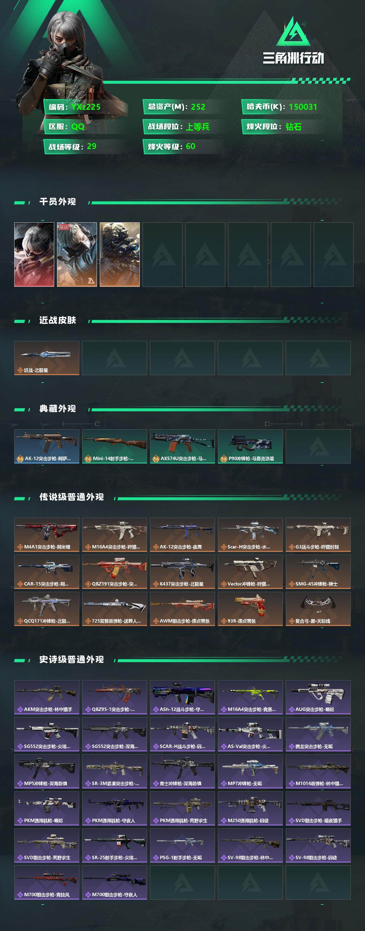 SJZYXS329874三角洲行动账号详情图2 SJZYXS329874三角洲行动账号详情图2