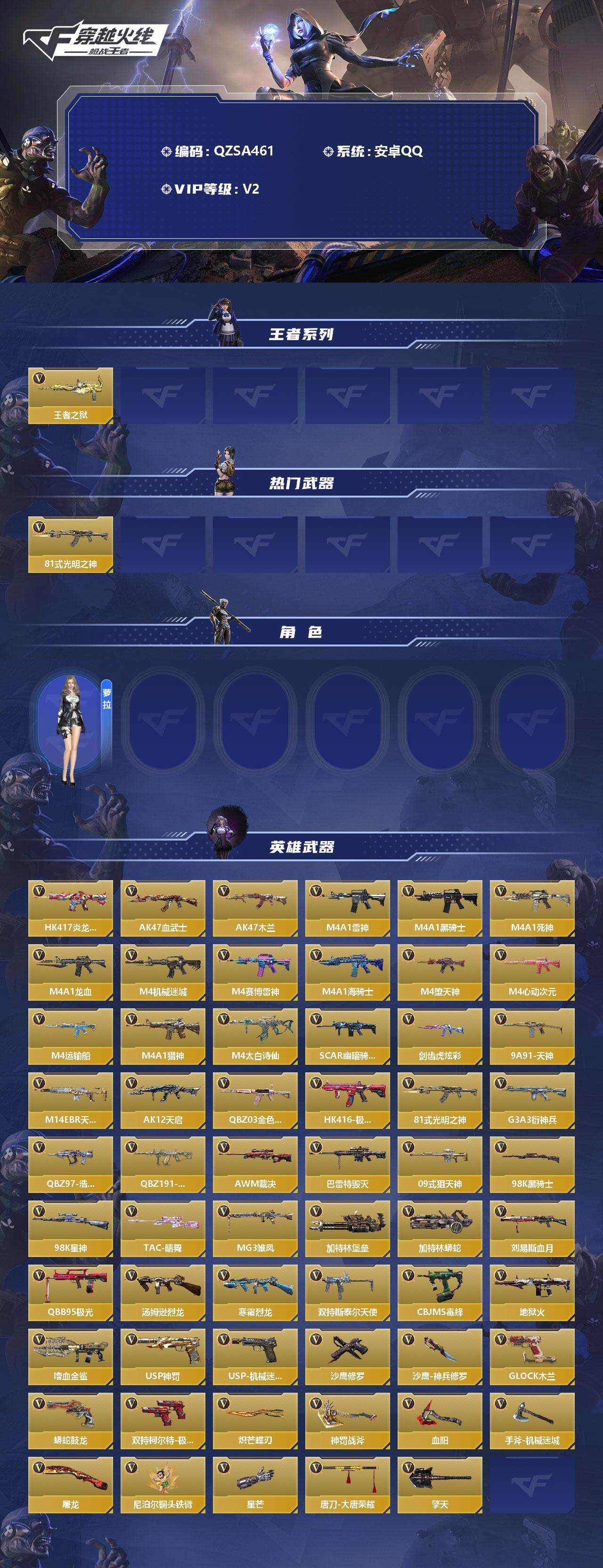 CFMEY347881枪战王者账号详情图2