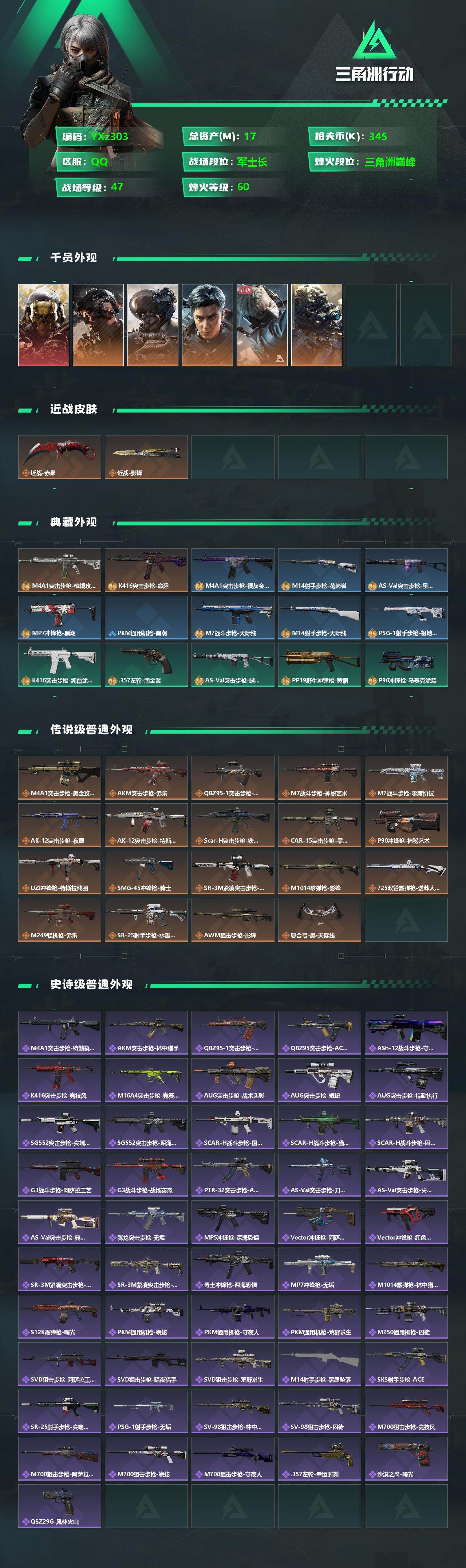 SJZYXS329880三角洲行动账号详情图2