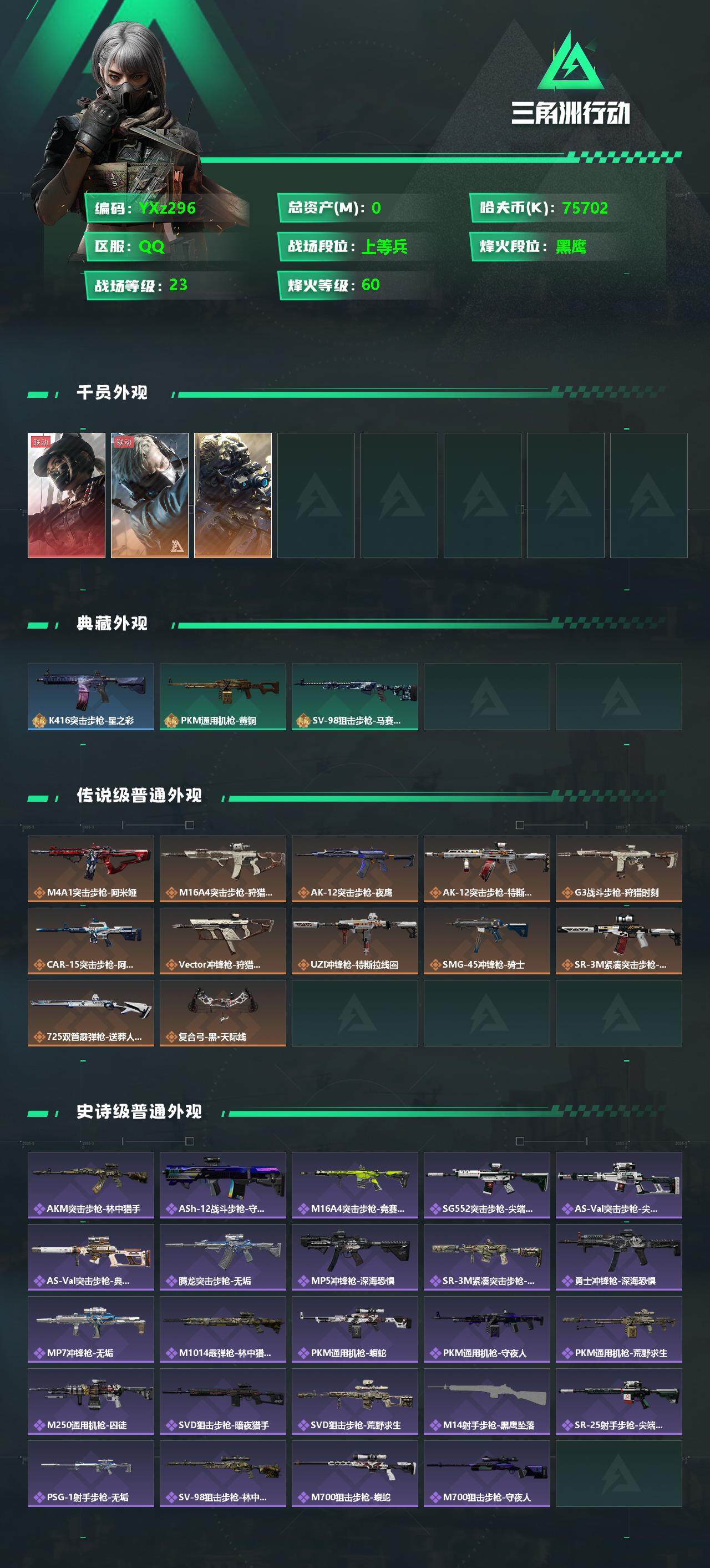SJZYXS329860三角洲行动账号详情图2