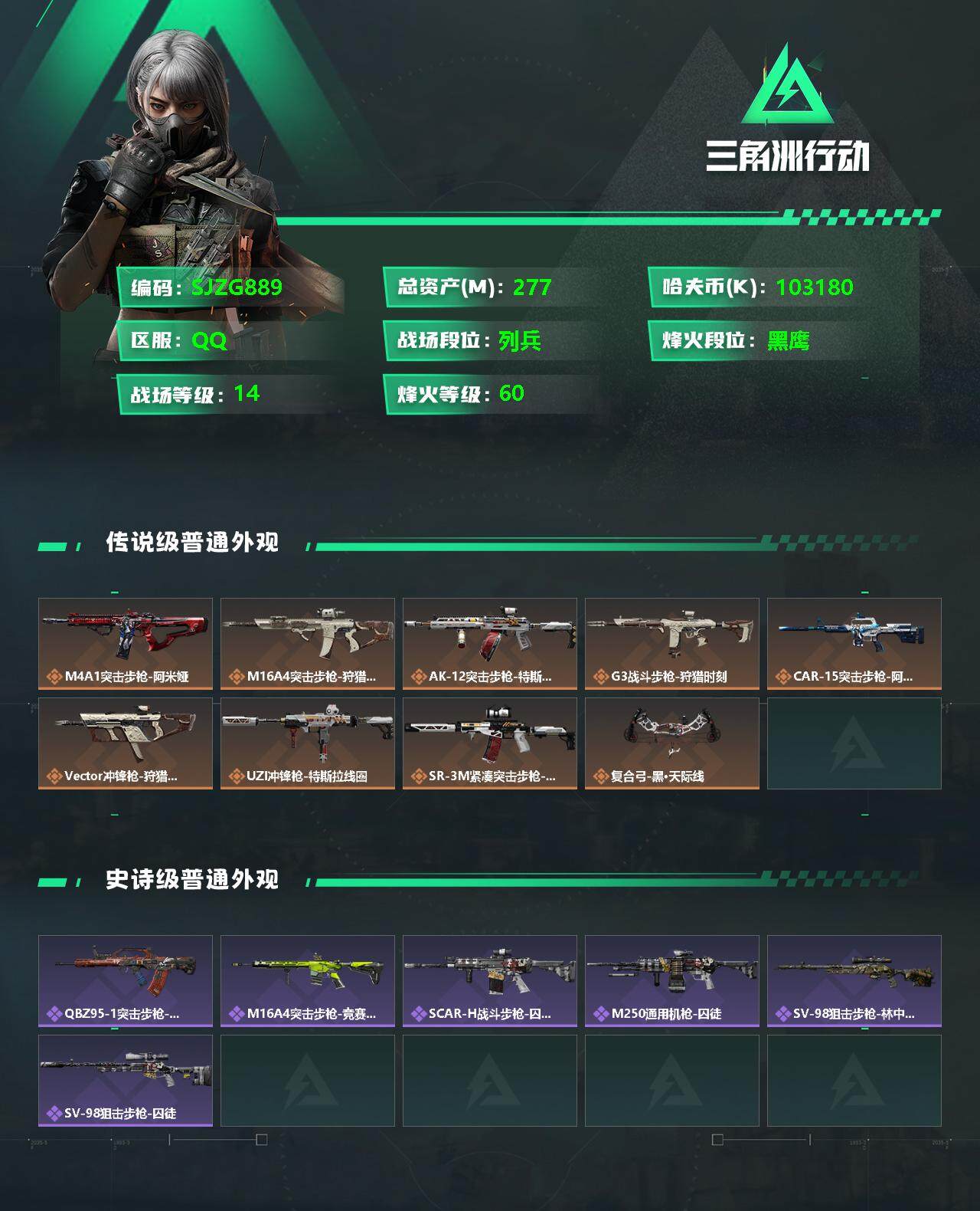 SJZEY330096三角洲行动账号详情图2 SJZEY330096三角洲行动账号详情图2