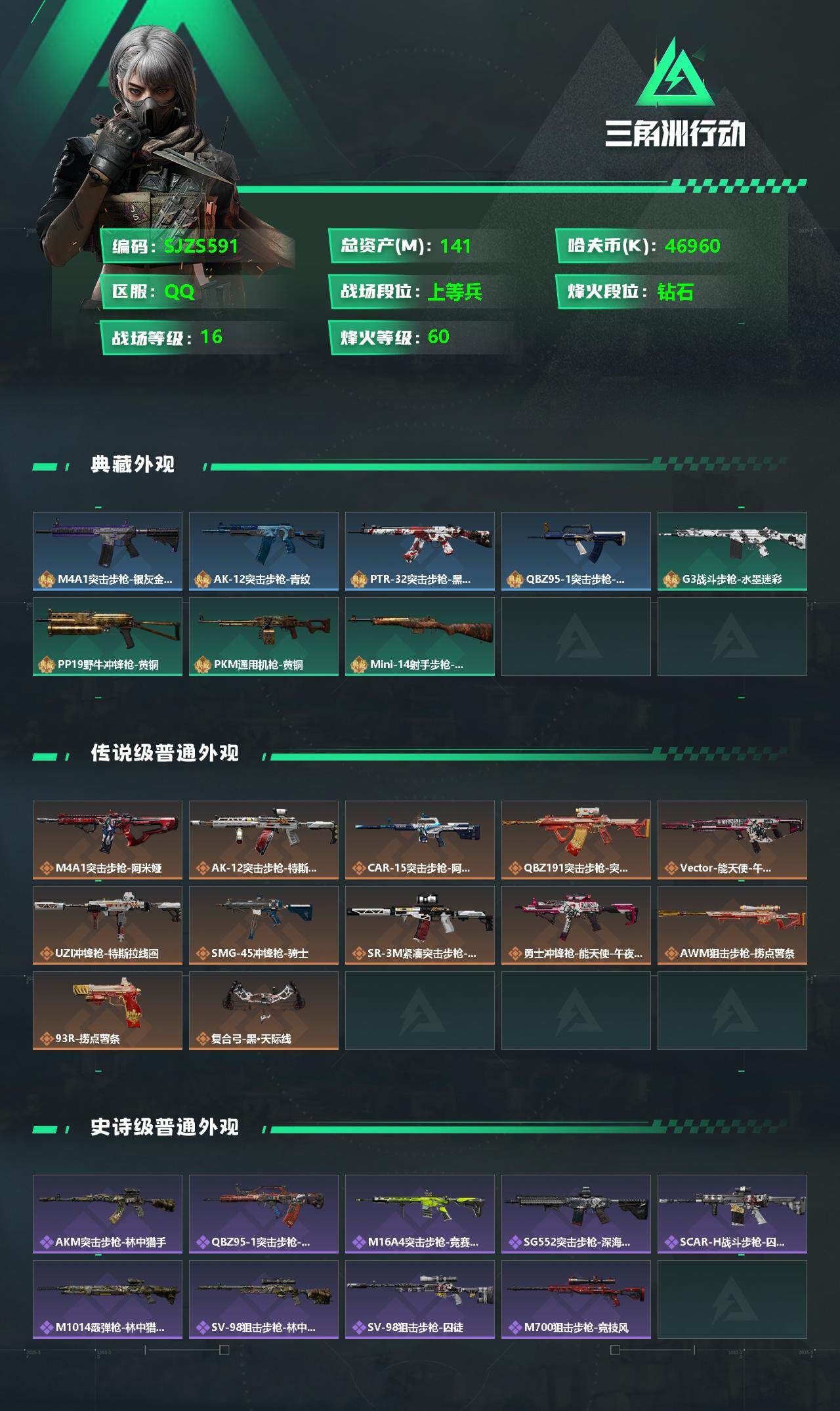 SJZEY330260三角洲行动账号详情图2