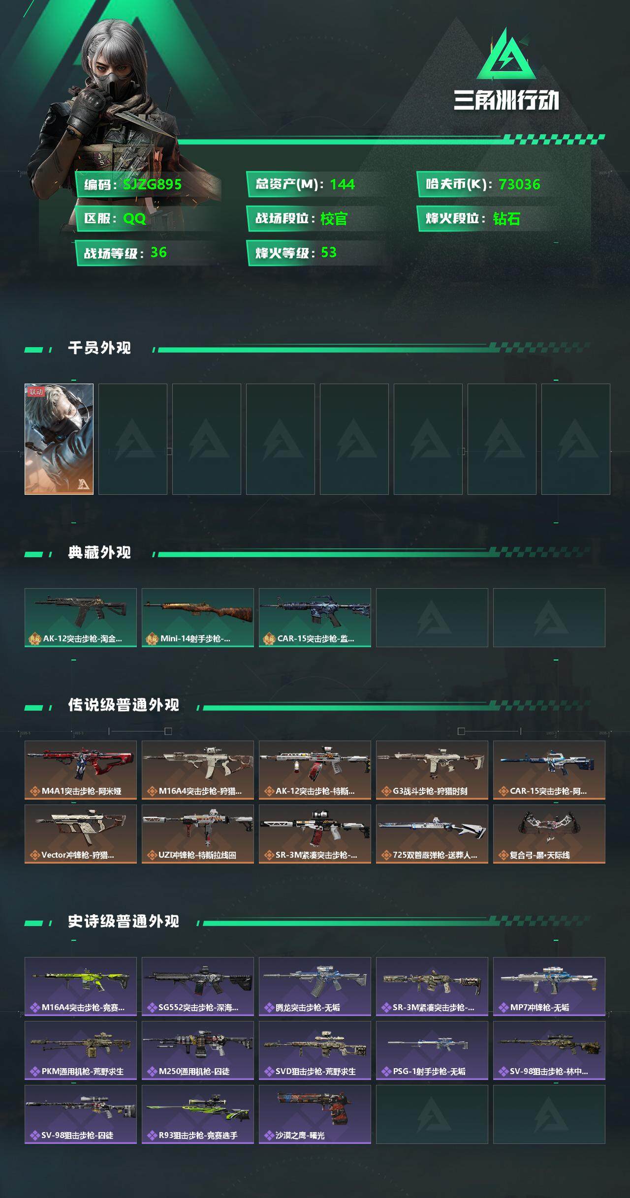 SJZEY330142三角洲行动账号详情图2