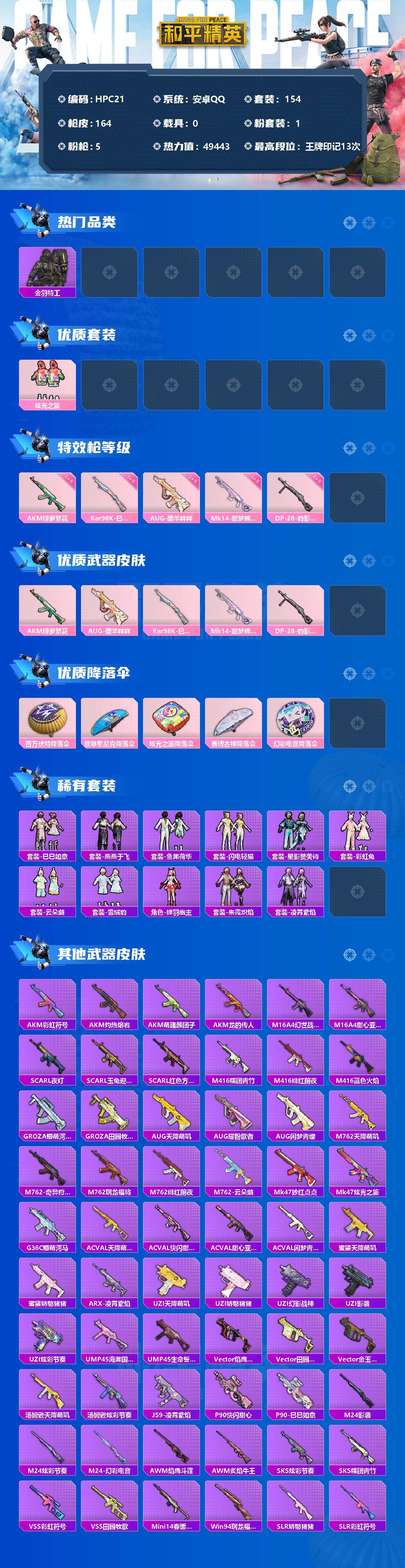 HPEY3327724和平精英账号详情图2