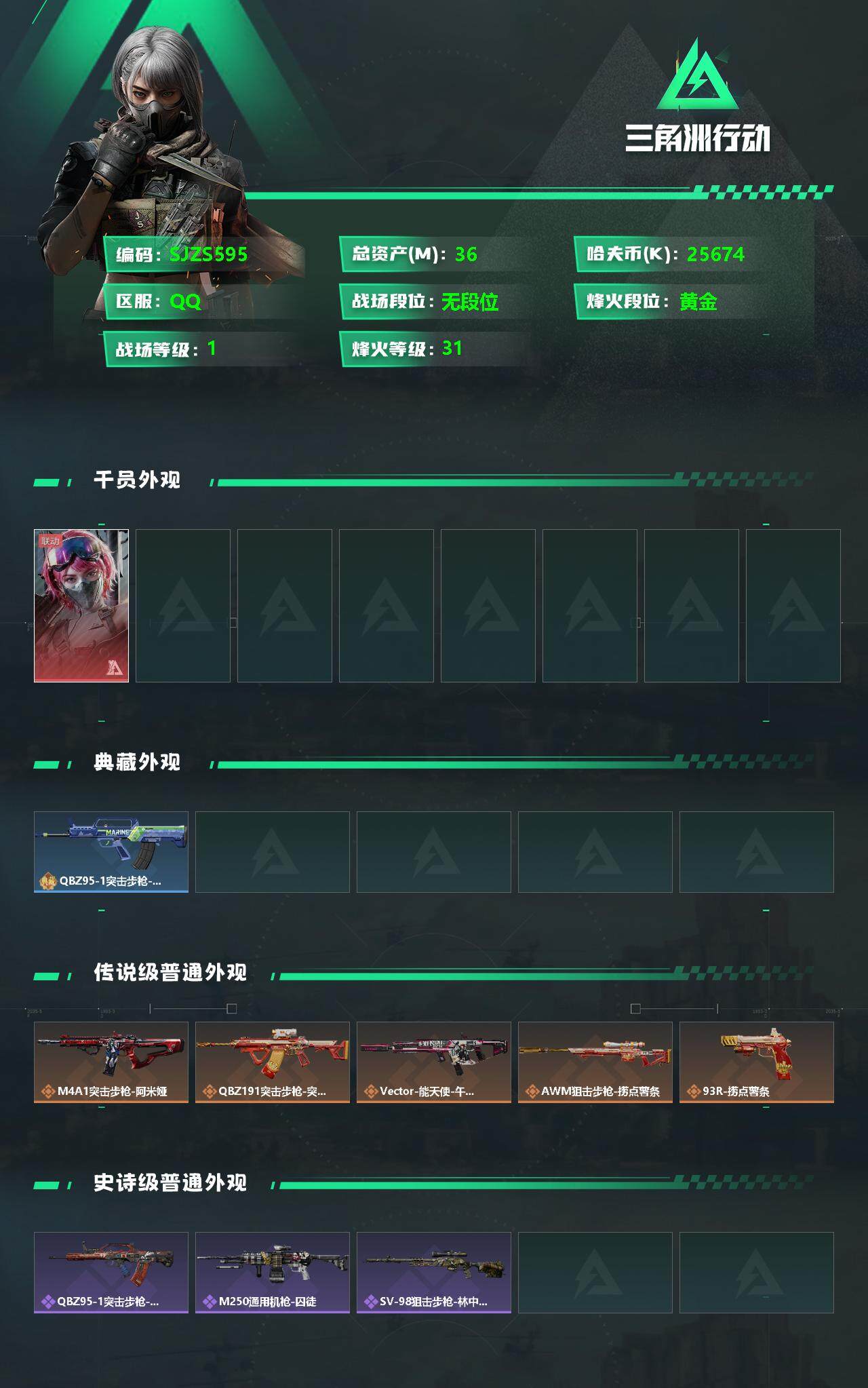 SJZEY330265三角洲行动账号详情图2