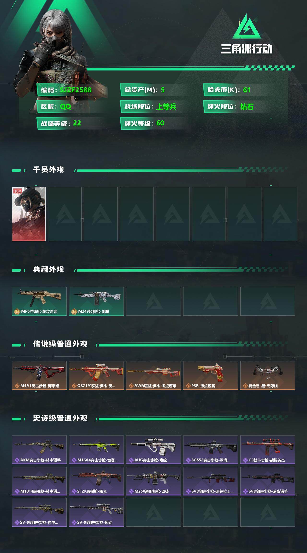 SJZEY330126三角洲行动账号详情图2