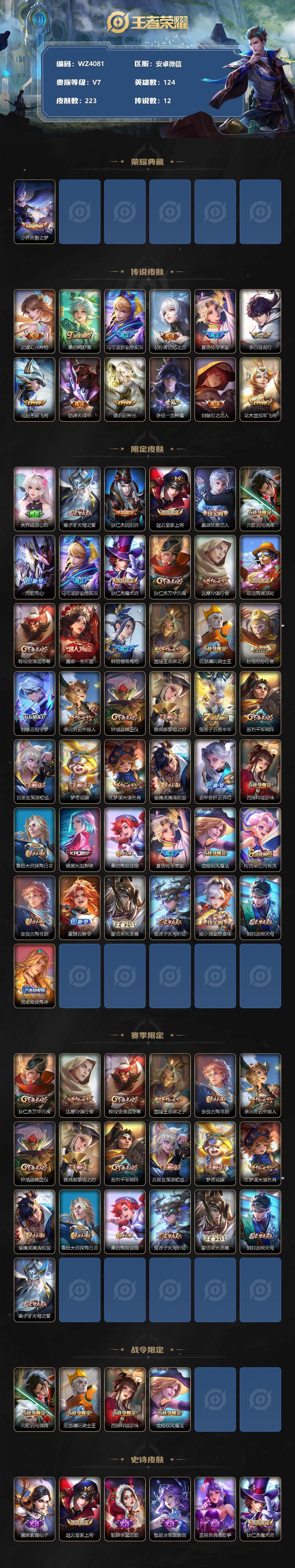 WZXS3299182王者荣耀账号详情图2