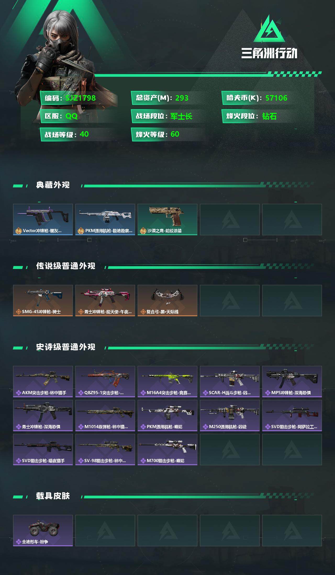 SJZEY330763三角洲行动账号详情图2 SJZEY330763三角洲行动账号详情图2