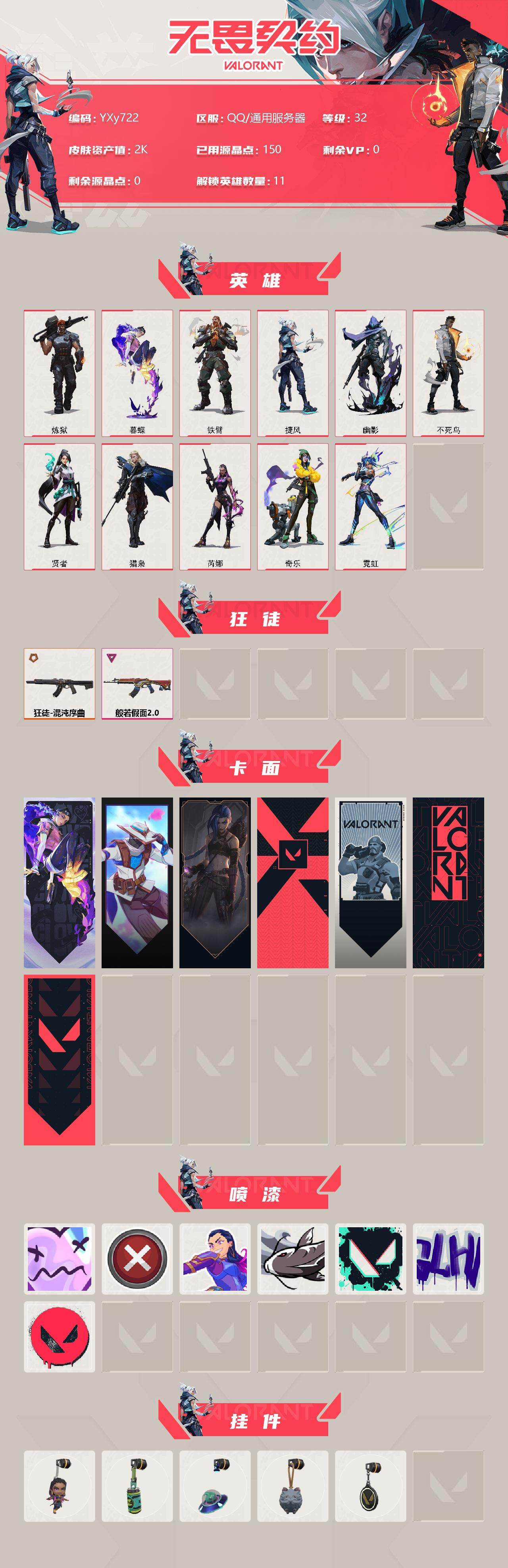 WWQYXS313114无畏契约账号详情图2