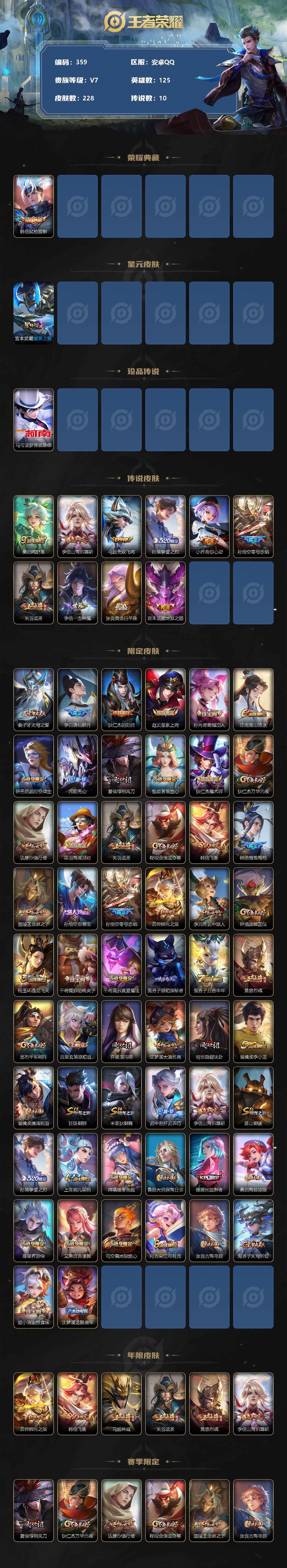 WZQM3281299王者荣耀账号详情图3 WZQM3281299王者荣耀账号详情图3