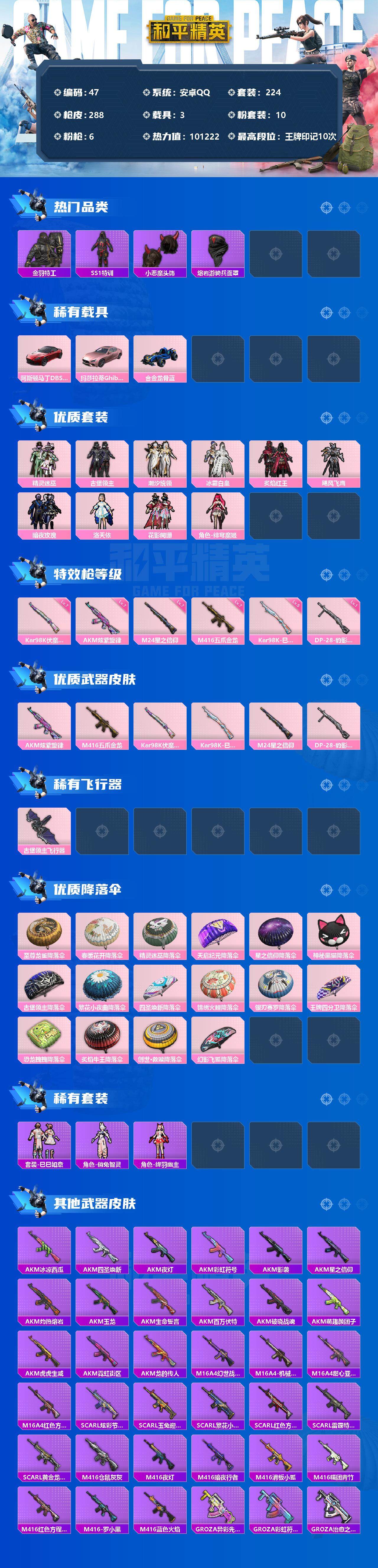 HPCMW3330454和平精英账号详情图2