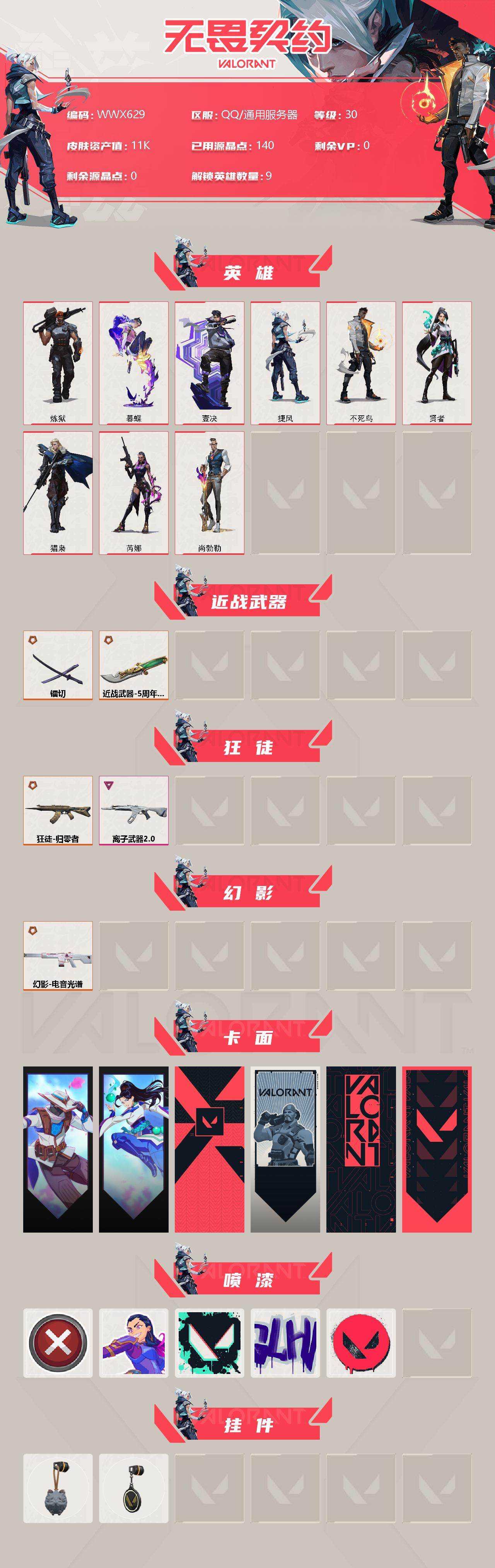 WWQEY313063无畏契约账号详情图2
