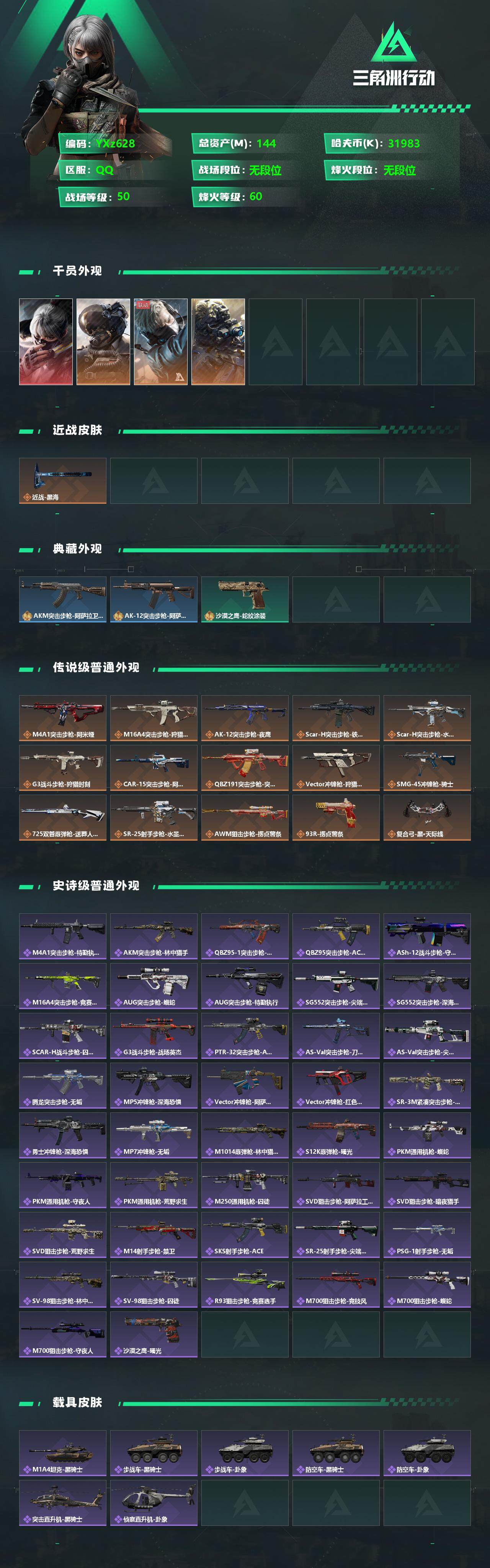 SJZYXS331325三角洲行动账号详情图2