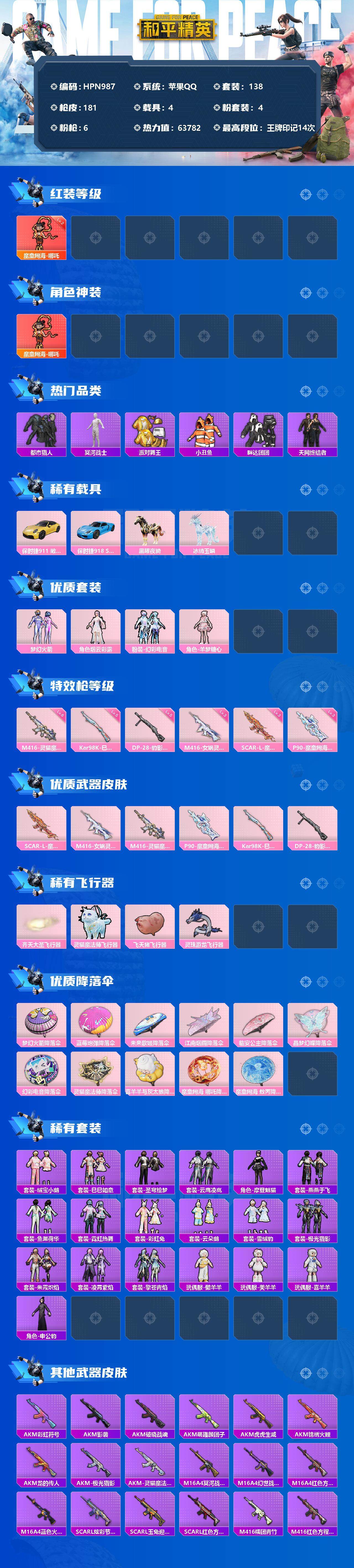 HPEY3331436和平精英账号详情图2