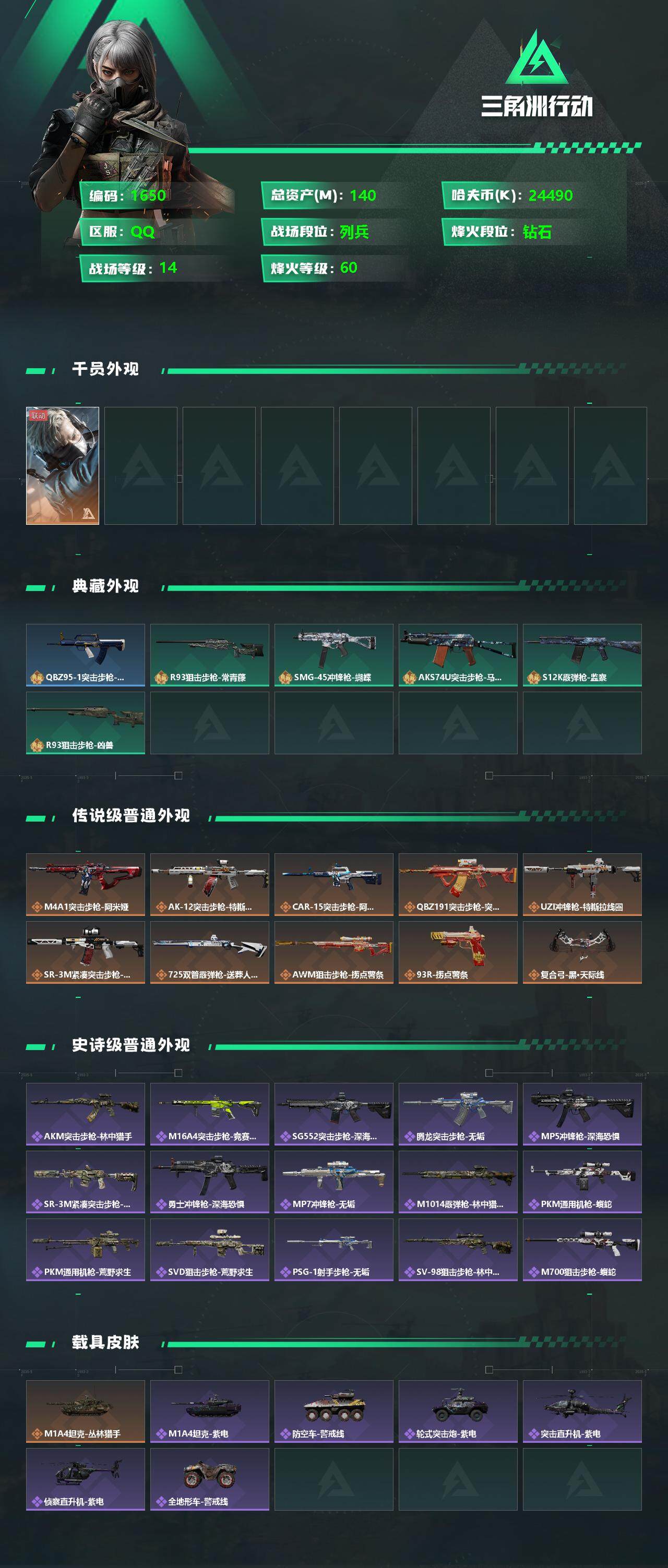 SJZCMW331360三角洲行动账号详情图2