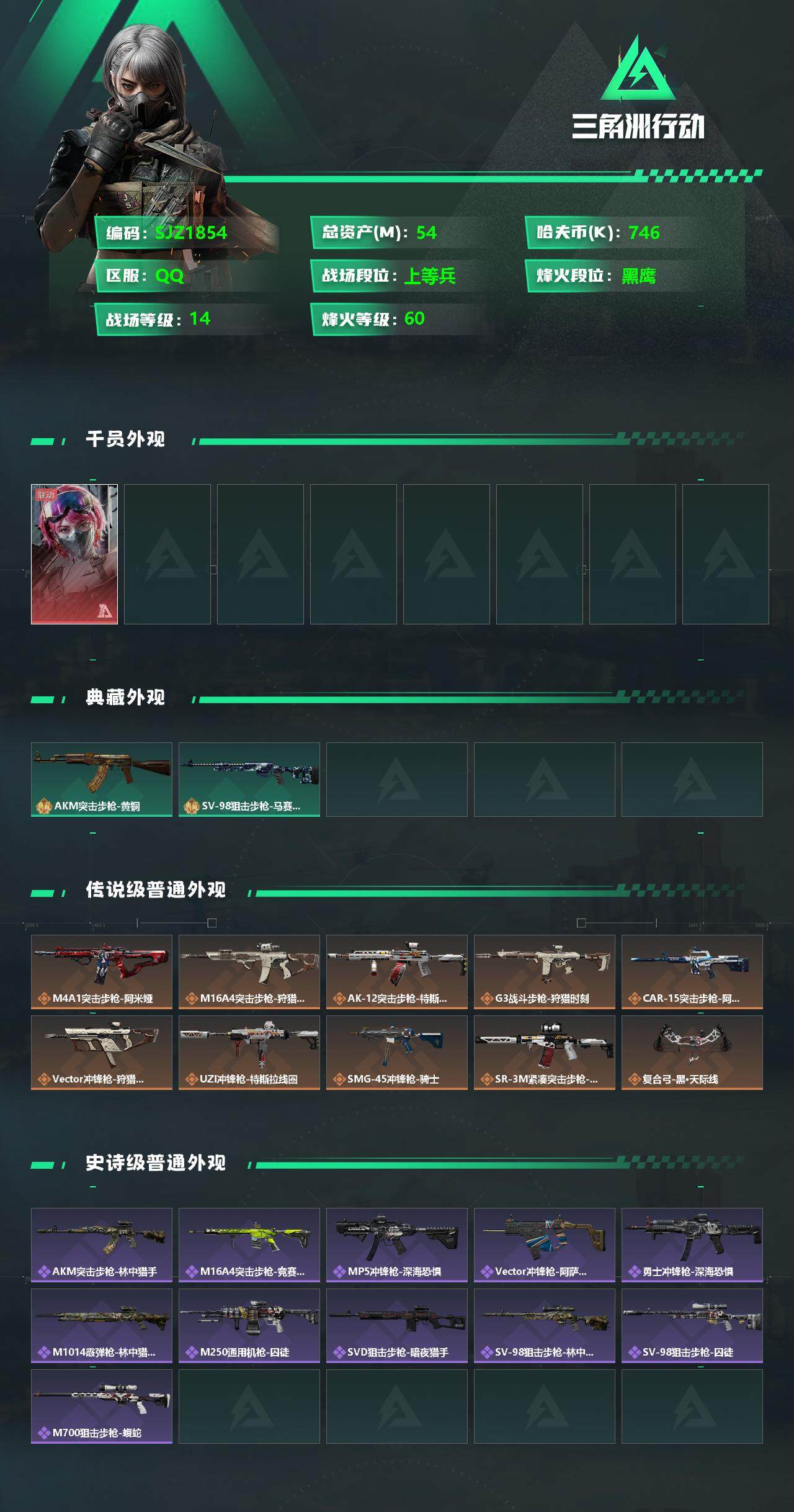 SJZEY331249三角洲行动账号详情图2