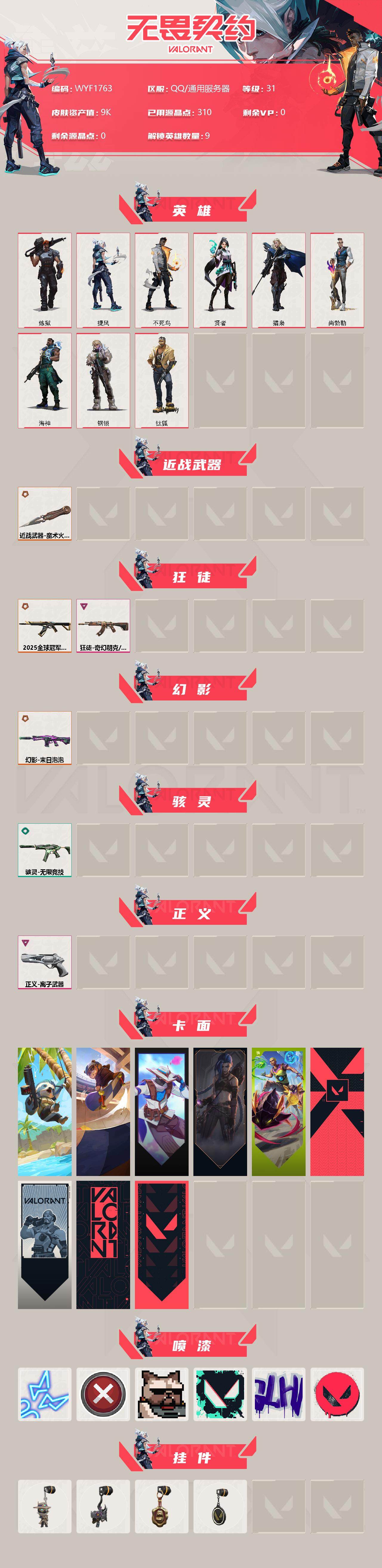 WWQEY313174无畏契约账号详情图2