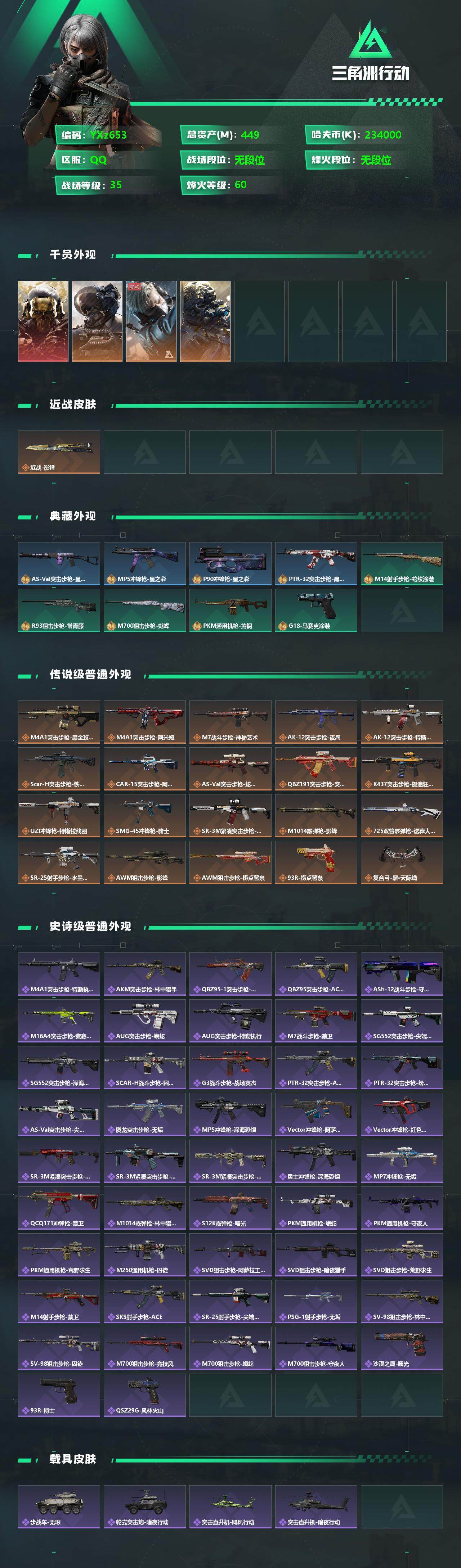 SJZYXS331459三角洲行动账号详情图2