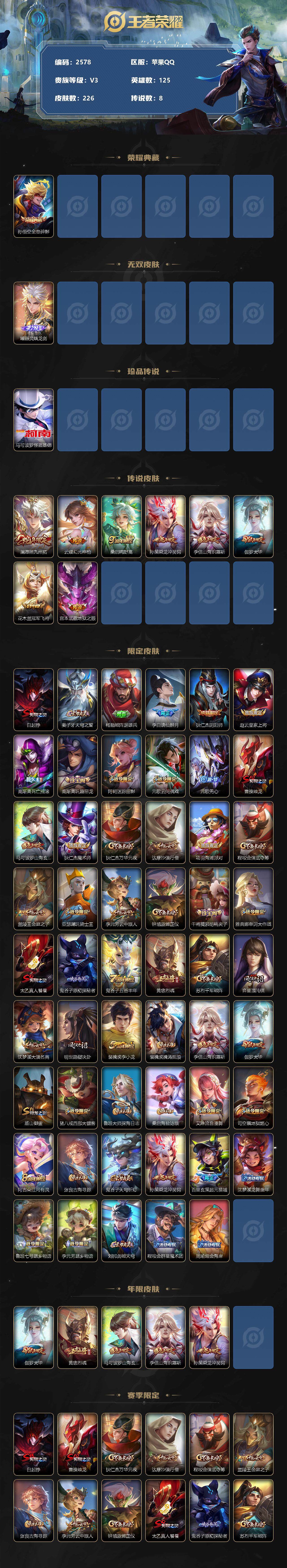 WZCMW3369232王者荣耀账号详情图2