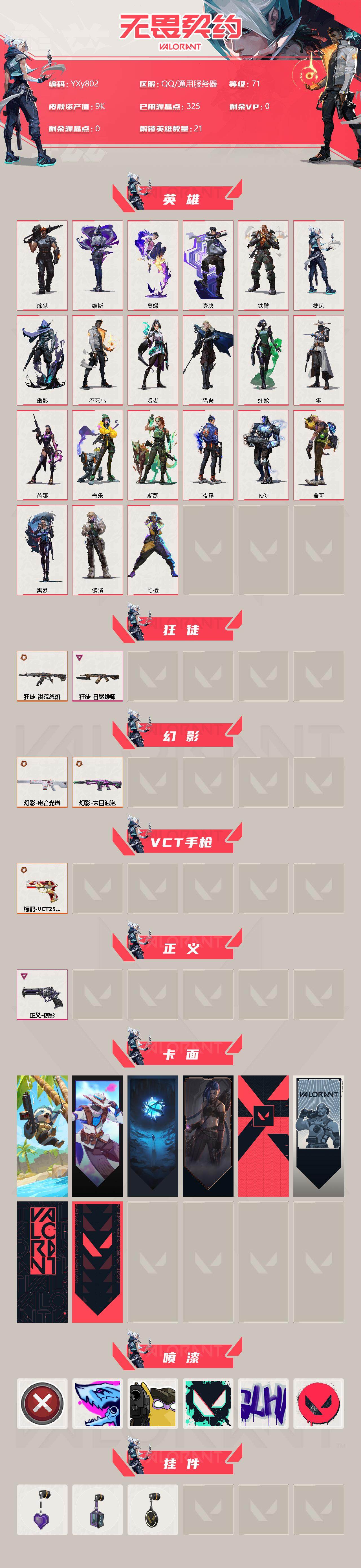WWQYXS313606无畏契约账号详情图2