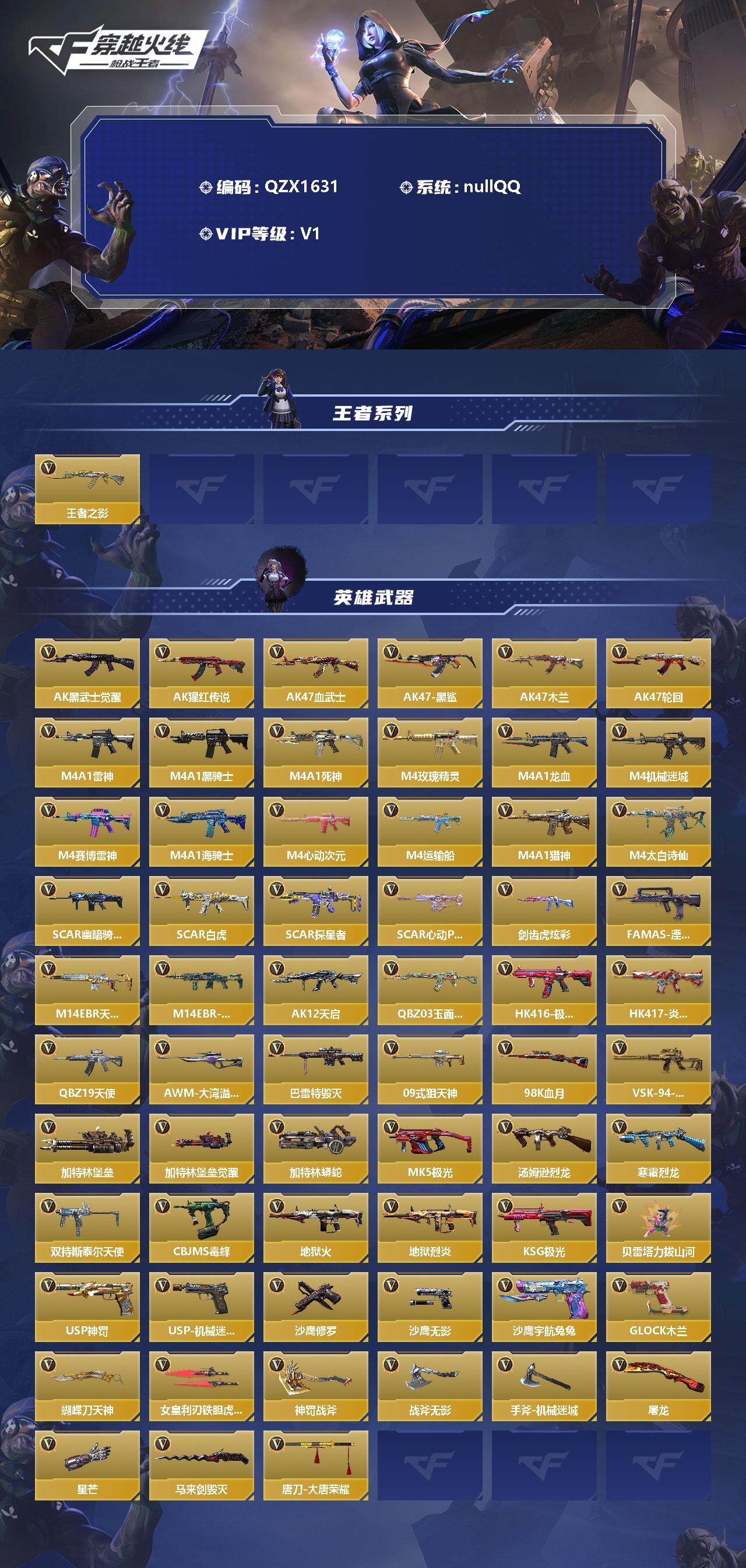 CFMEY350681枪战王者账号详情图2 CFMEY350681枪战王者账号详情图2