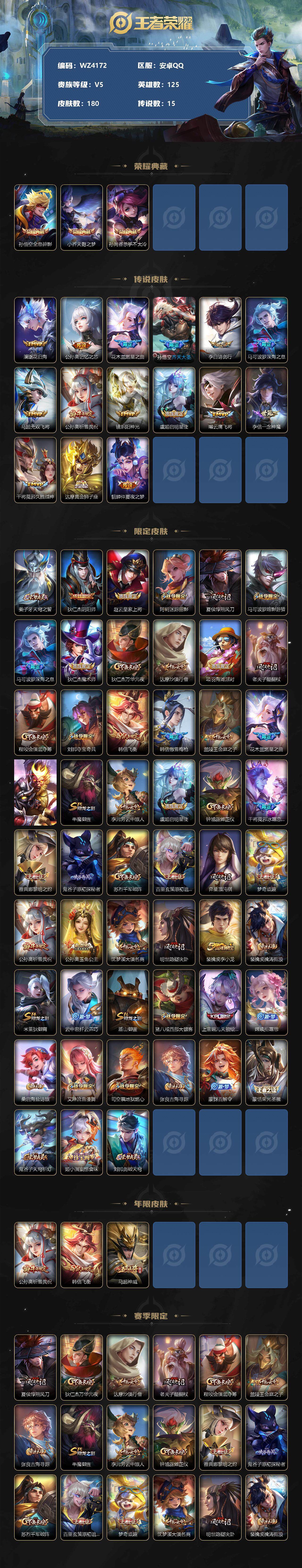 WZXS3318861王者荣耀账号详情图2