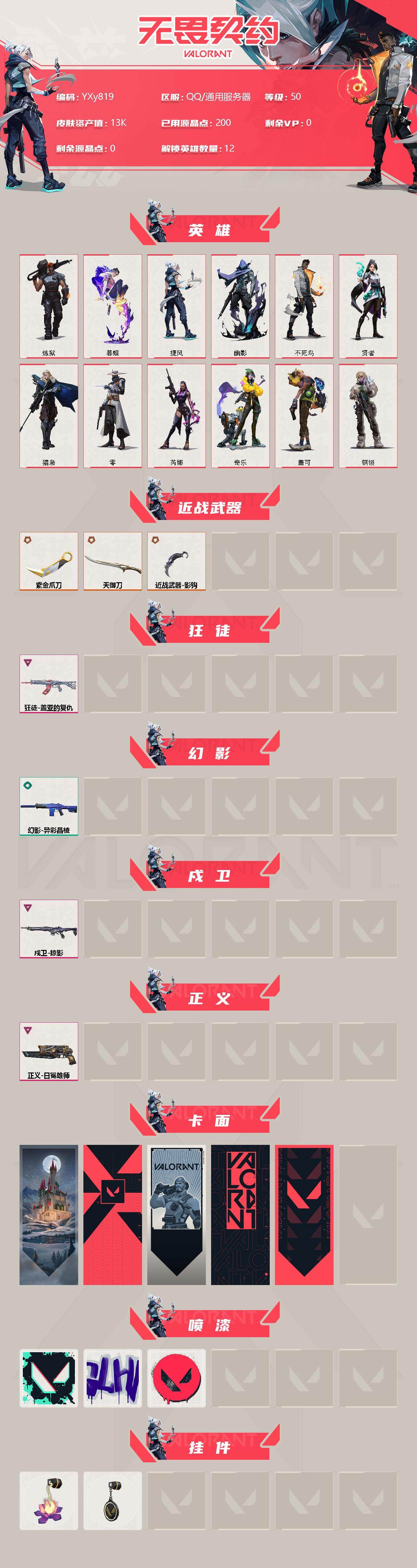WWQYXS313600无畏契约账号详情图2 WWQYXS313600无畏契约账号详情图2