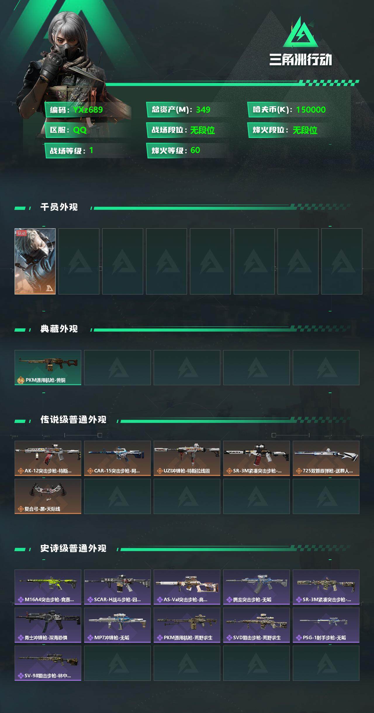 SJZYXS331621三角洲行动账号详情图2