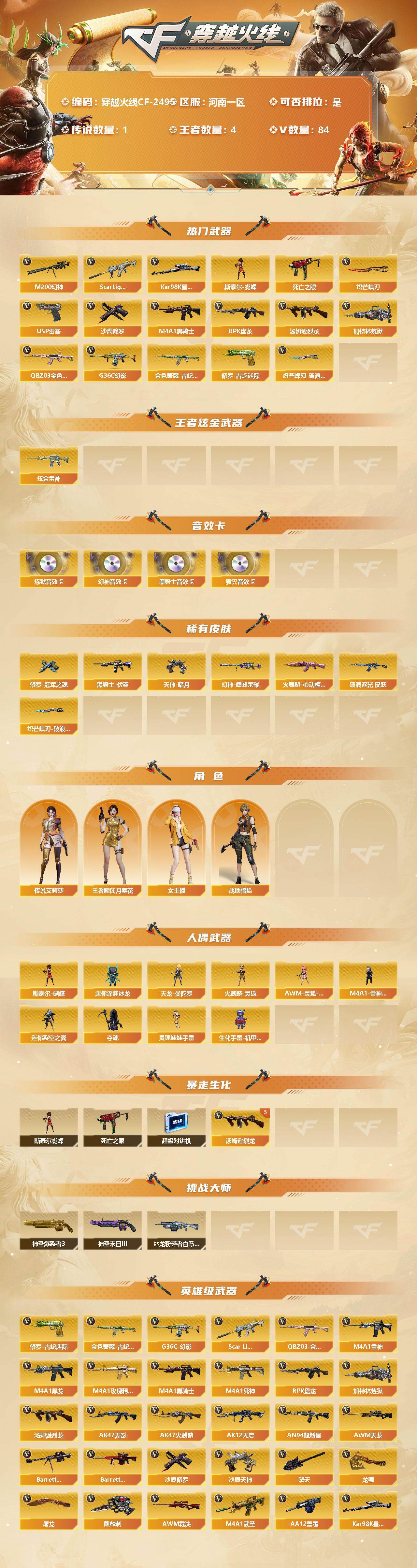 CFQM332772穿越火线账号详情图3 CFQM332772穿越火线账号详情图3