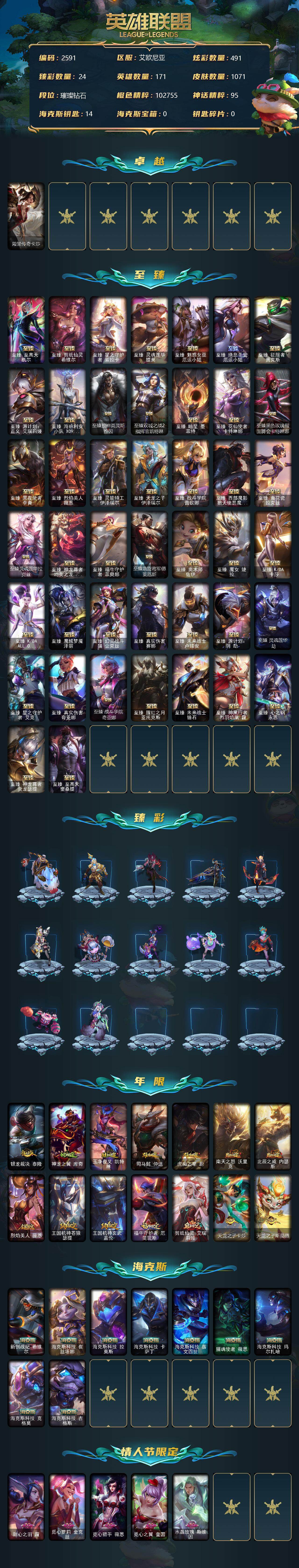 LOLCMW312400英雄联盟账号详情图2