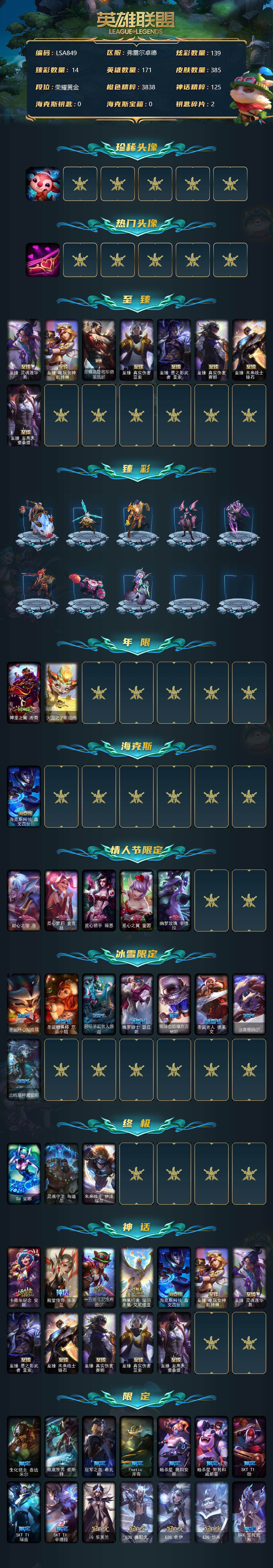 LOLEY312538英雄联盟账号详情图2