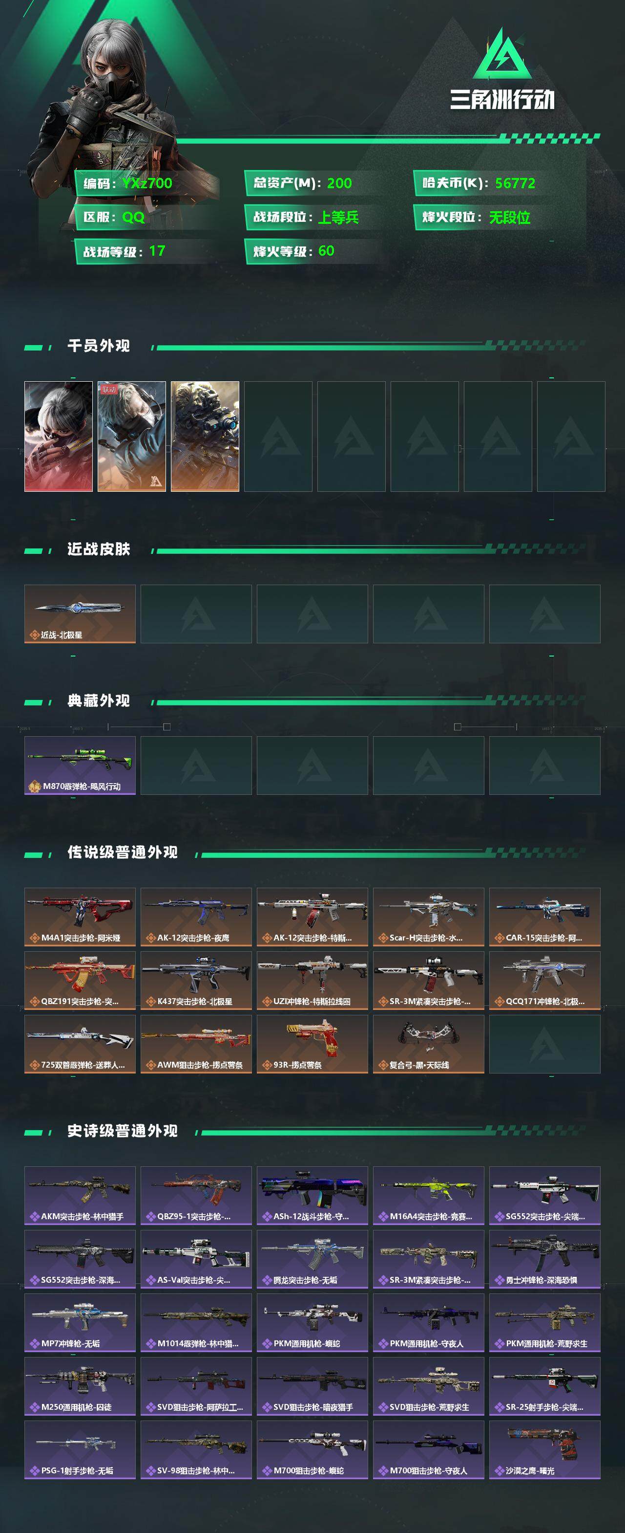 SJZYXS331890三角洲行动账号详情图2 SJZYXS331890三角洲行动账号详情图2