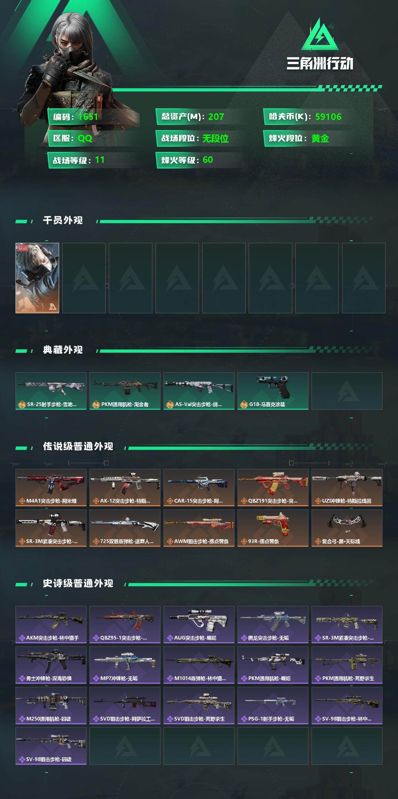 SJZCMW331956三角洲行动账号详情图2