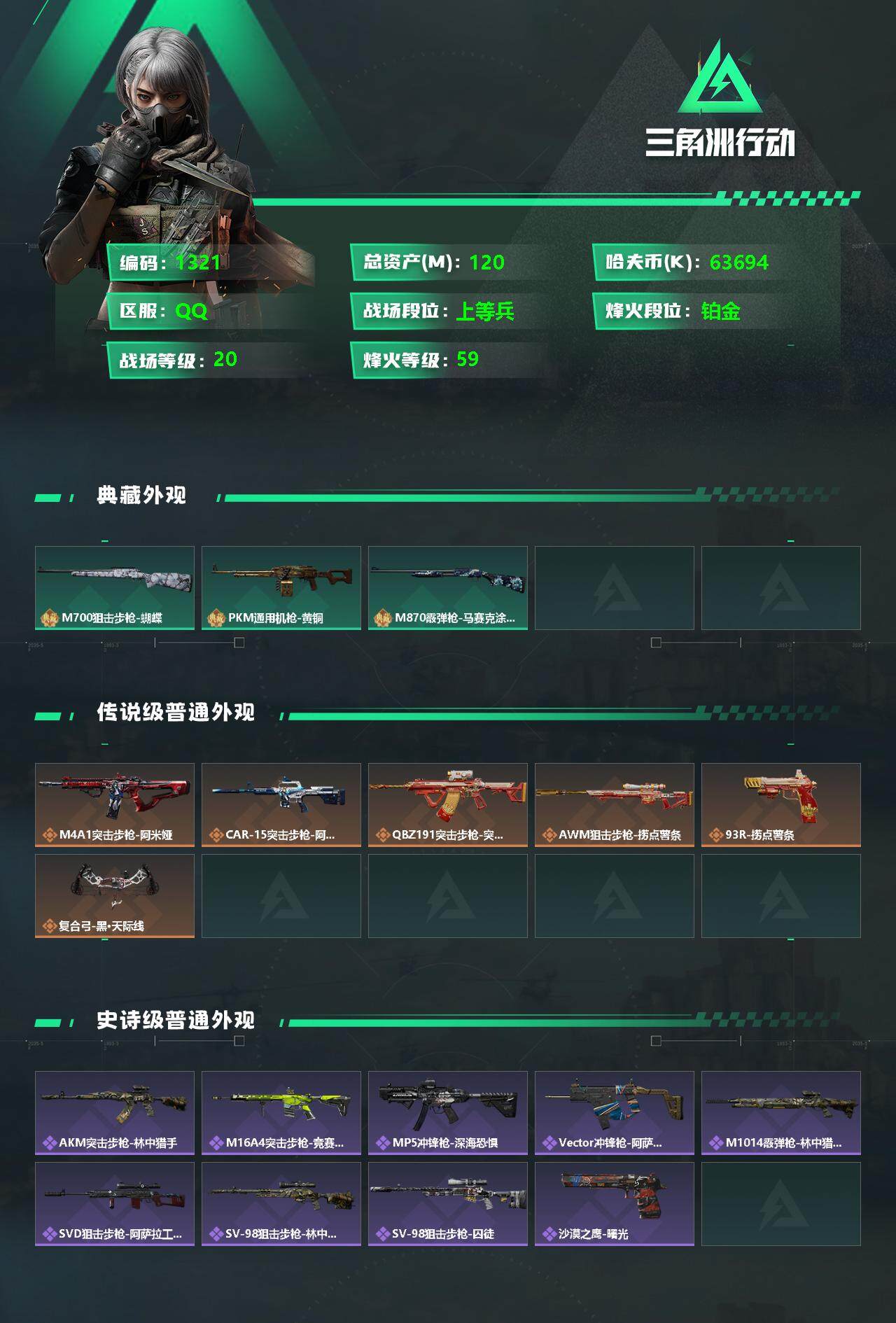 SJZQM332728三角洲行动账号详情图5
