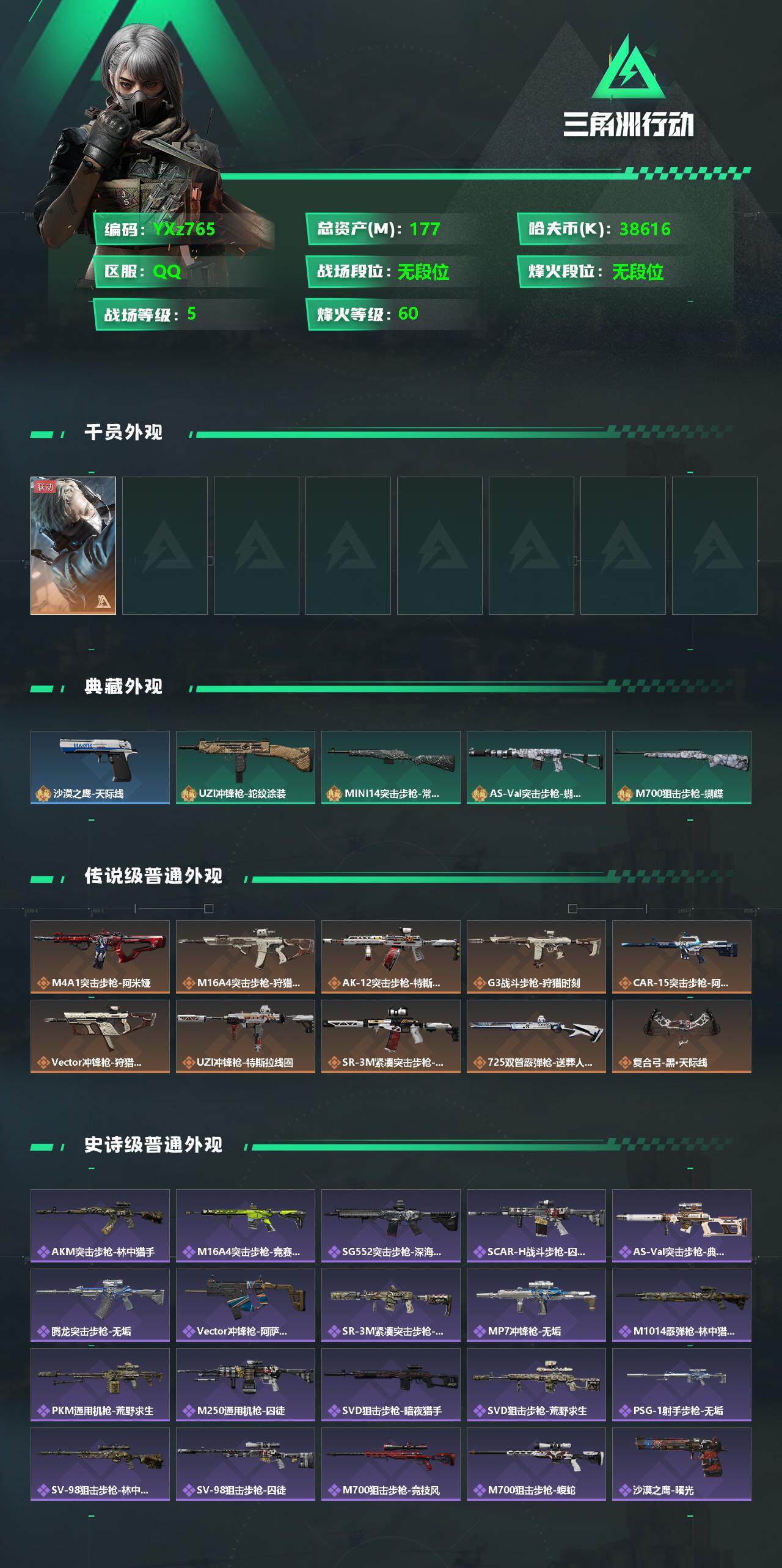 SJZYXS332864三角洲行动账号详情图2 SJZYXS332864三角洲行动账号详情图2