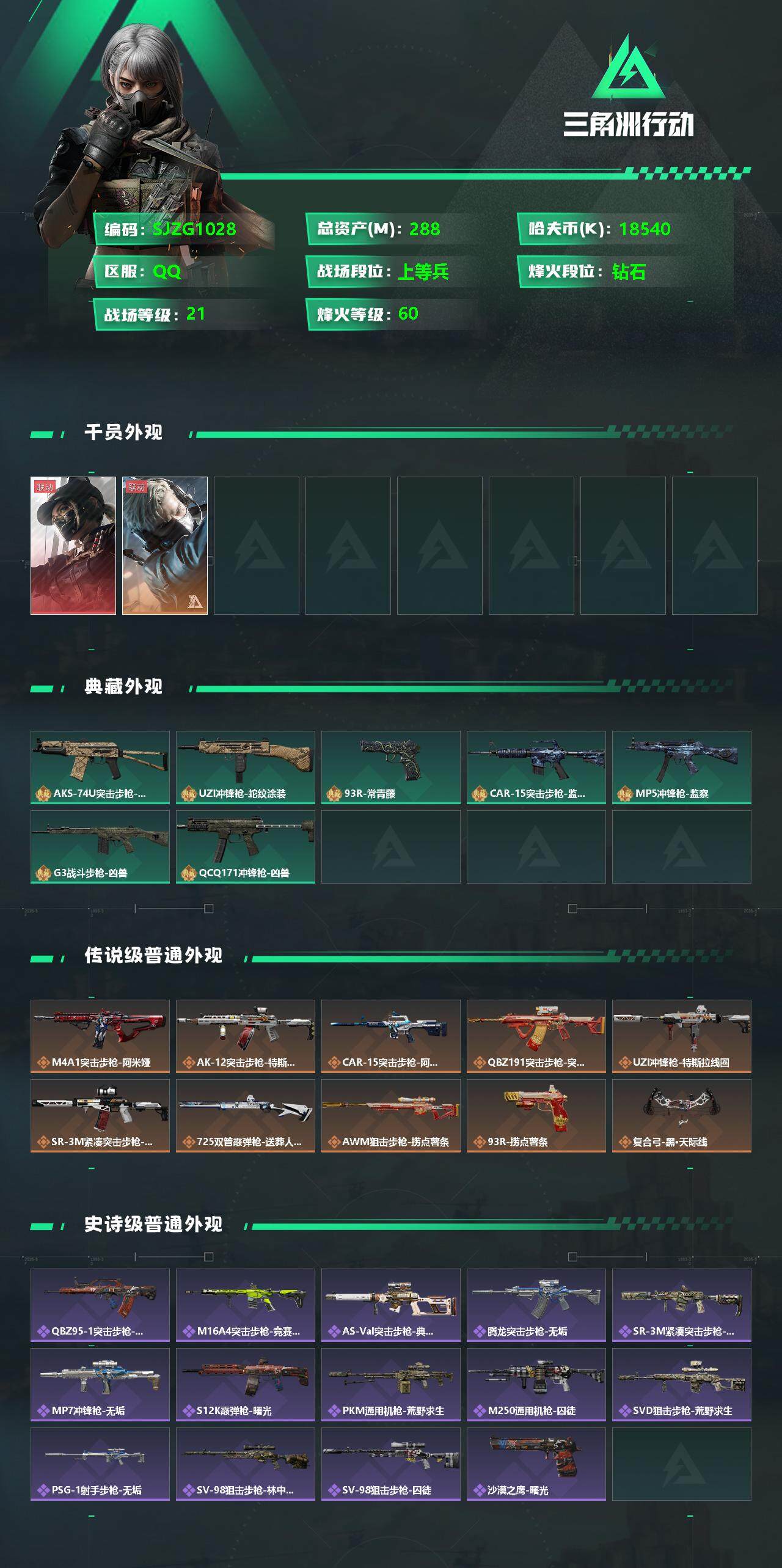 SJZEY332127三角洲行动账号详情图2