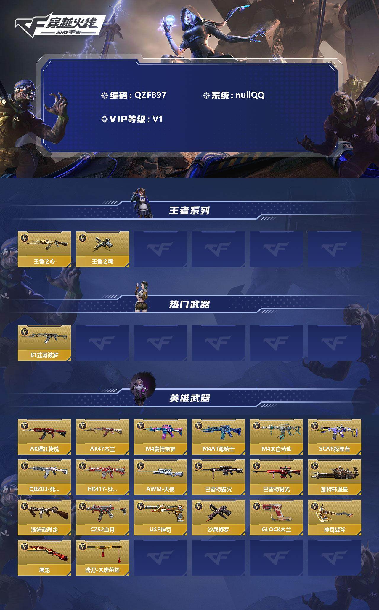 CFMEY351358枪战王者账号详情图2 CFMEY351358枪战王者账号详情图2