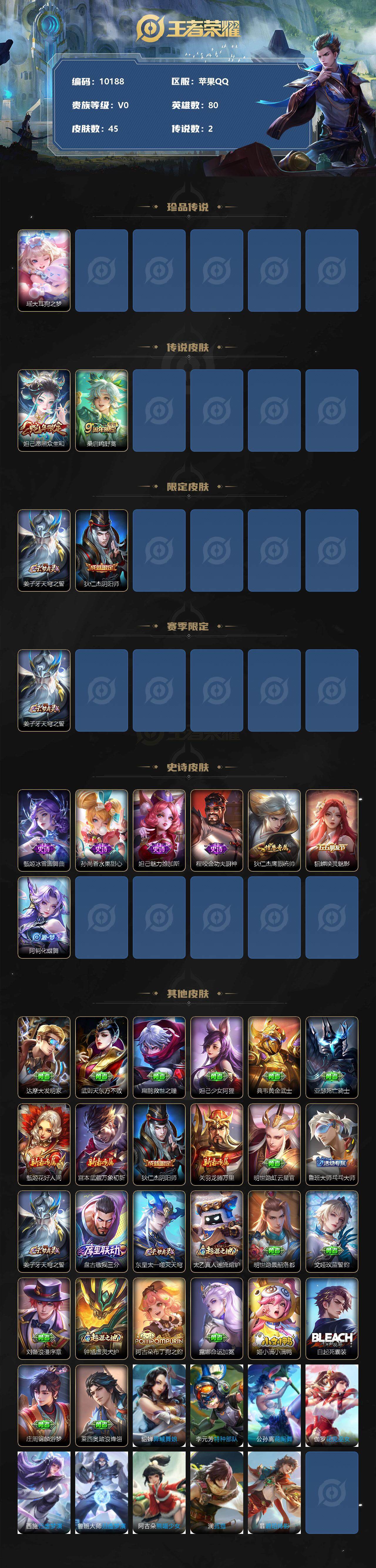 WZBSY3286735王者荣耀账号详情图2