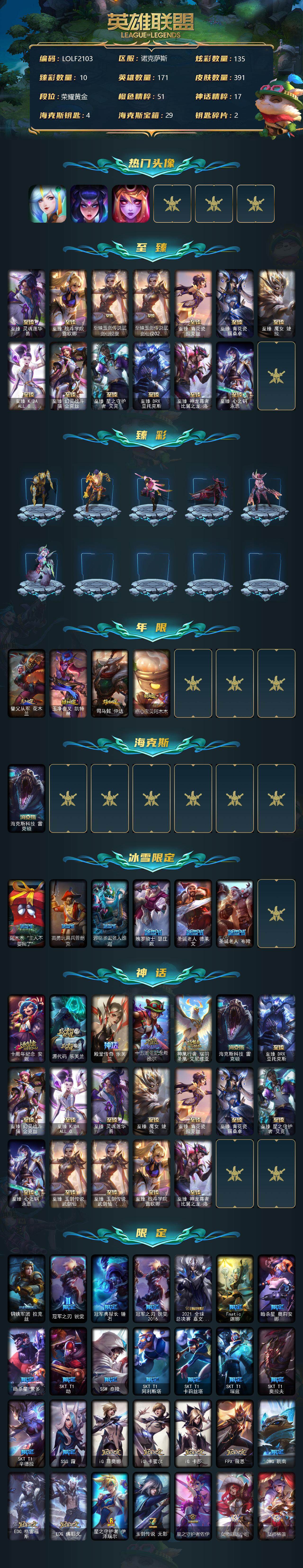LOLEY312643英雄联盟账号详情图2