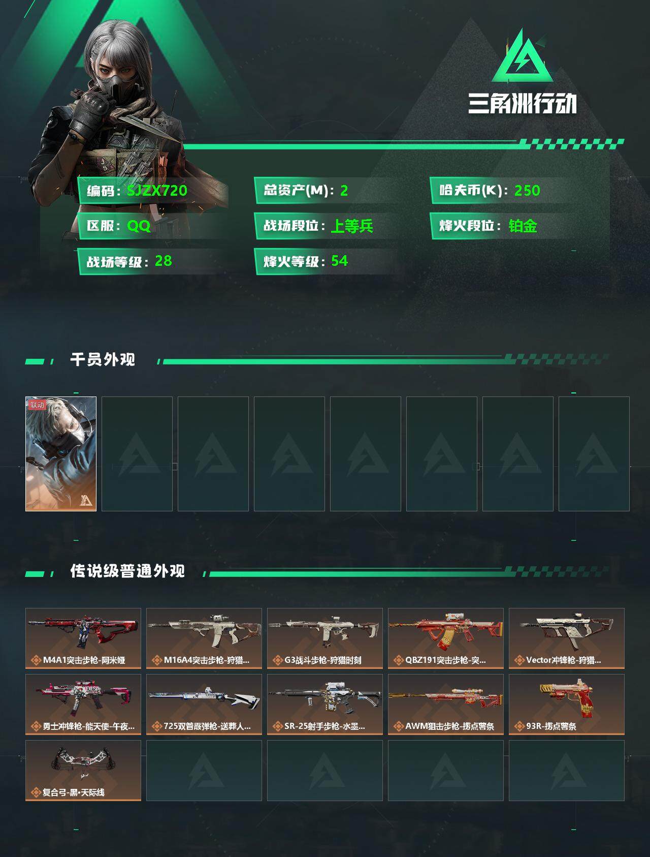 SJZEY332588三角洲行动账号详情图2