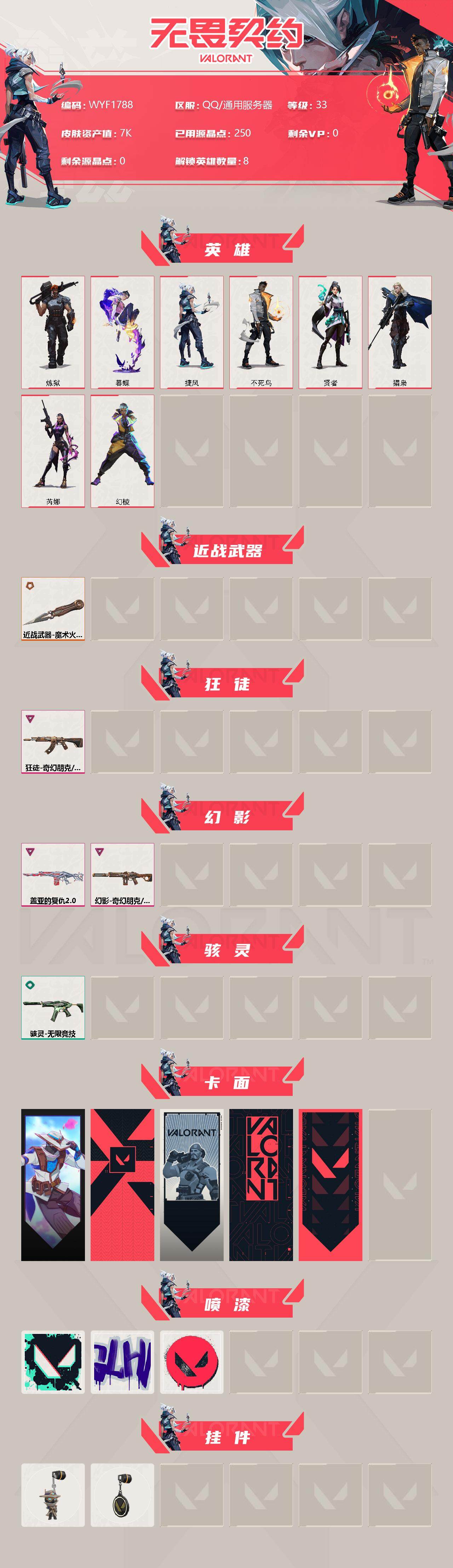 WWQEY313920无畏契约账号详情图2 WWQEY313920无畏契约账号详情图2
