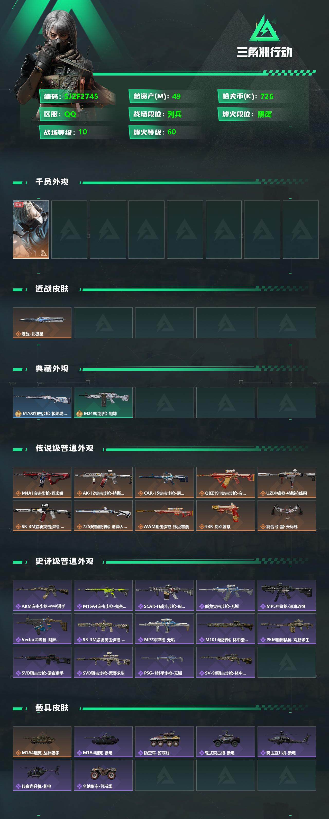 SJZEY332502三角洲行动账号详情图2