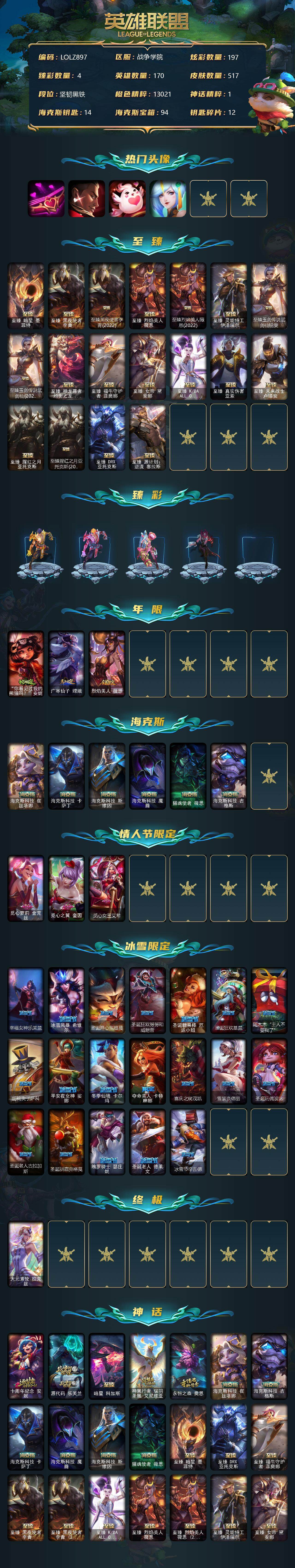 LOLEY312676英雄联盟账号详情图2