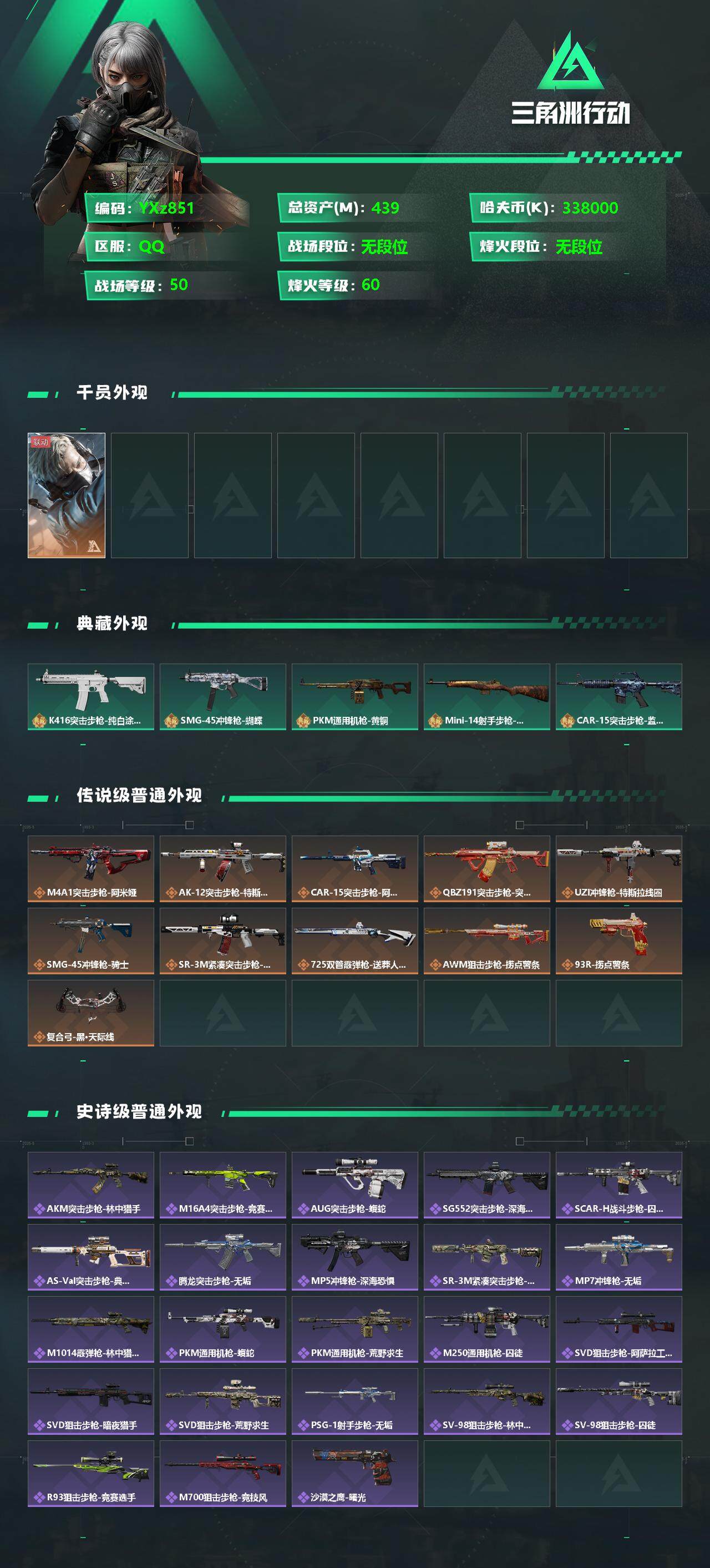 SJZYXS332640三角洲行动账号详情图2