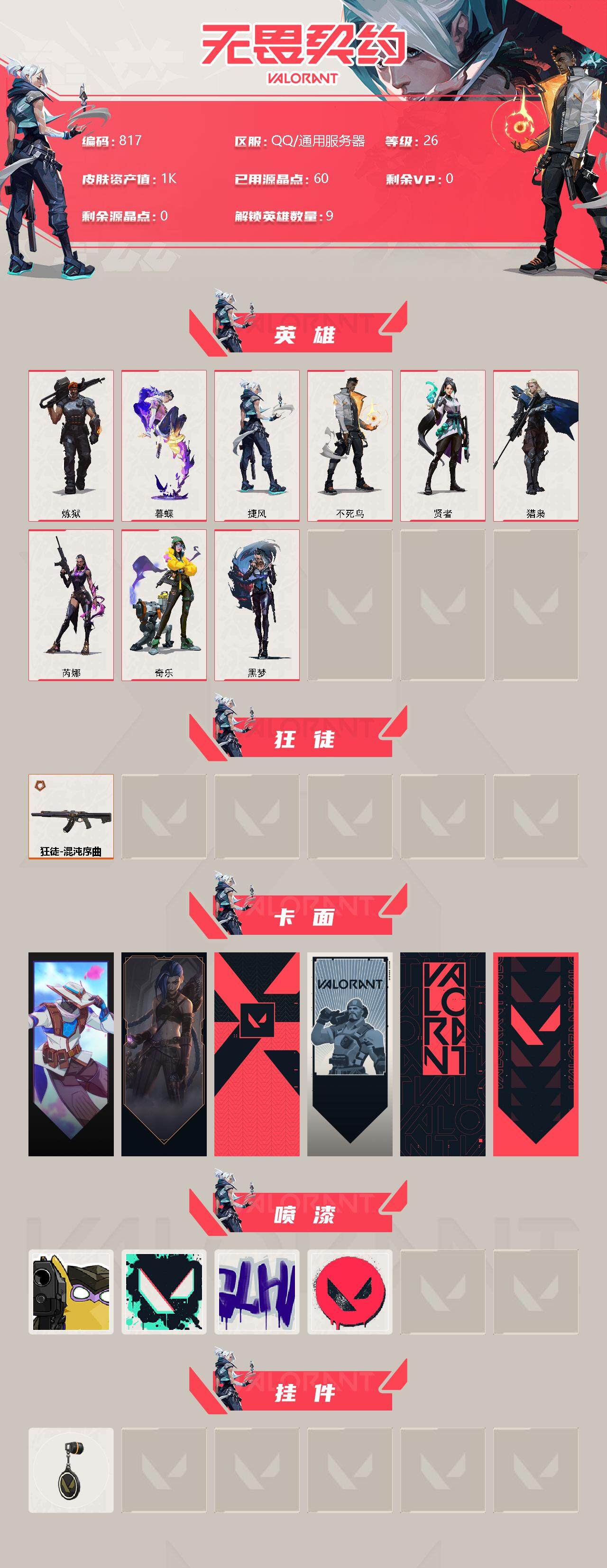 WWQXL314177无畏契约账号详情图2